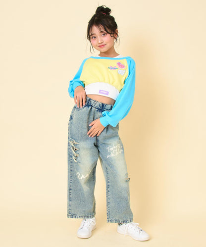 ライトブルー(120サイズ着用/身長：約128cm)