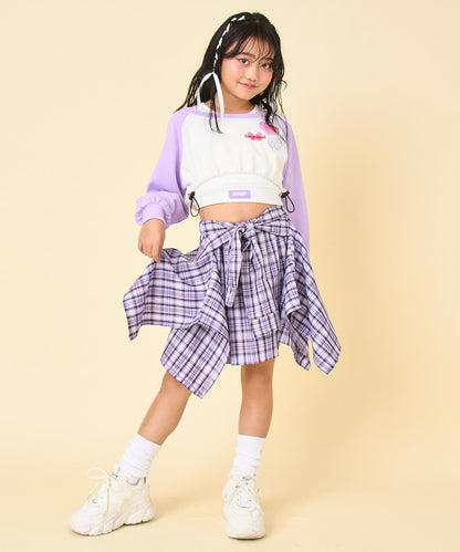 ラベンダー(120サイズ着用/身長：約128cm)