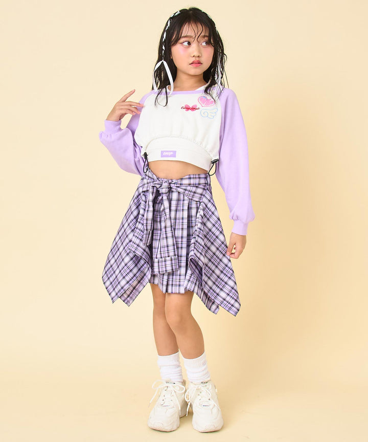 ラベンダー(120サイズ着用/身長：約128cm)