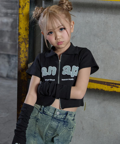 アームウォーマー付 ダブルジップ トップス 428-3570