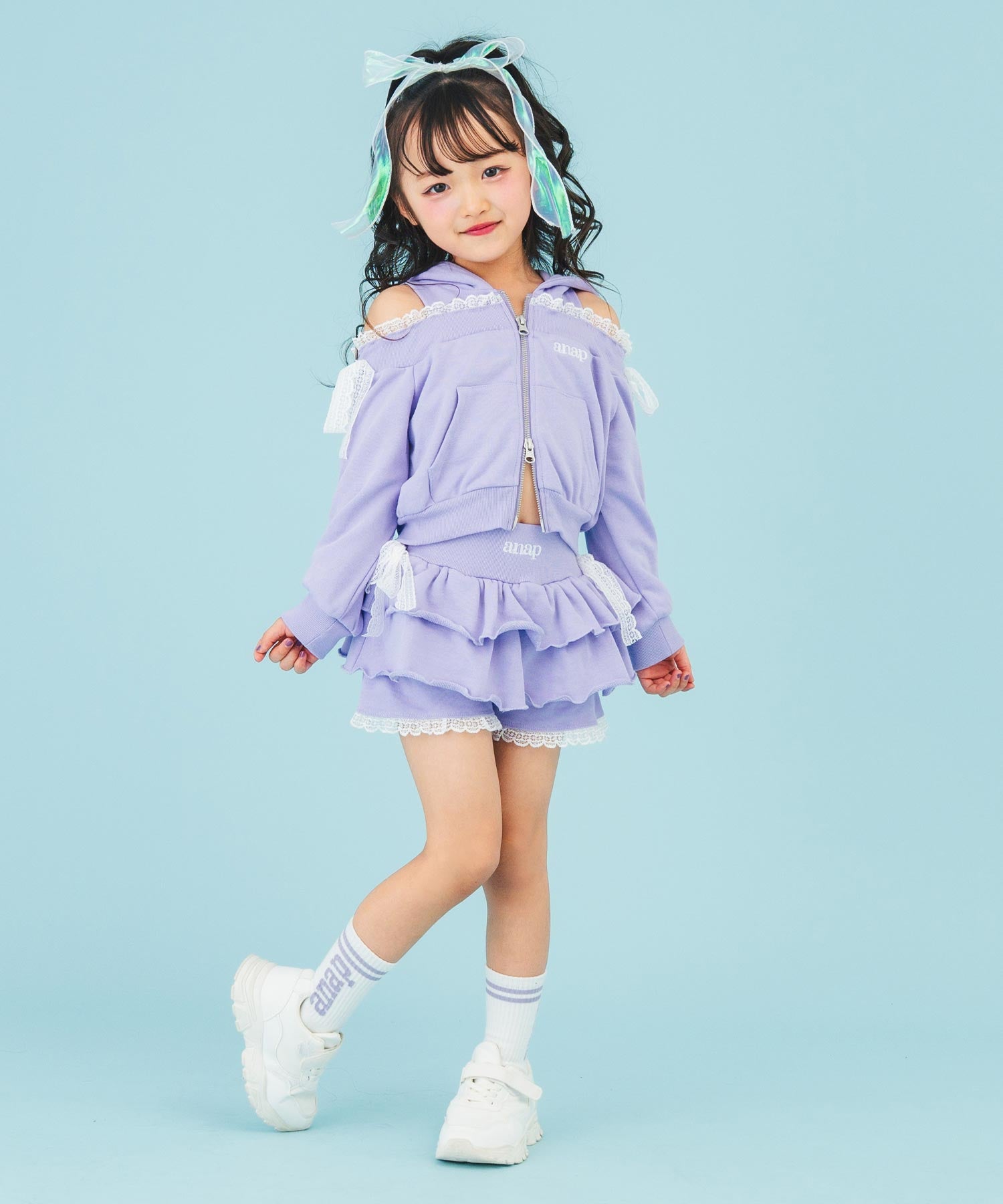 ラベンダー(110サイズ着用/身長：約113cm)