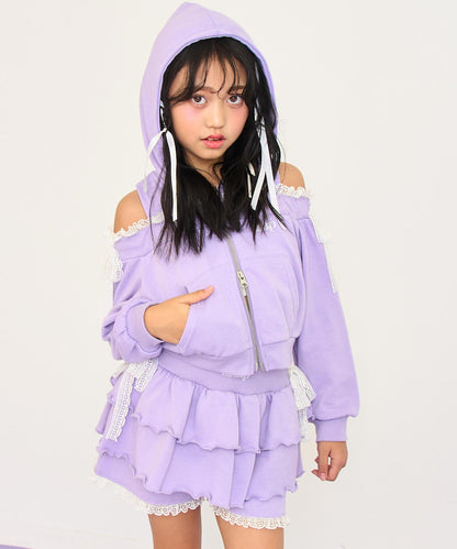 ラベンダー(120サイズ着用/身長：約128cm)