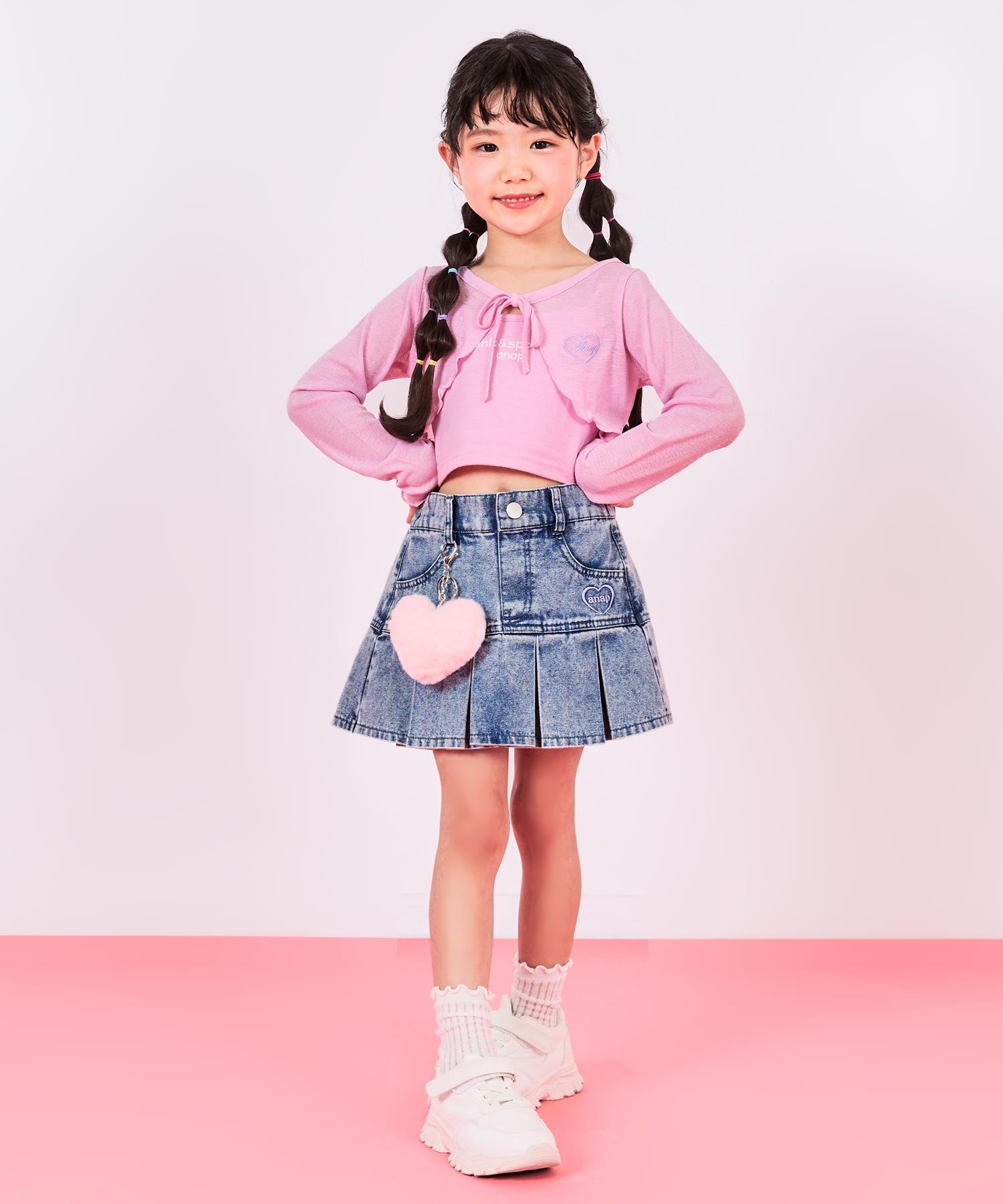 ピンク(110サイズ着用/身長：約110cm)