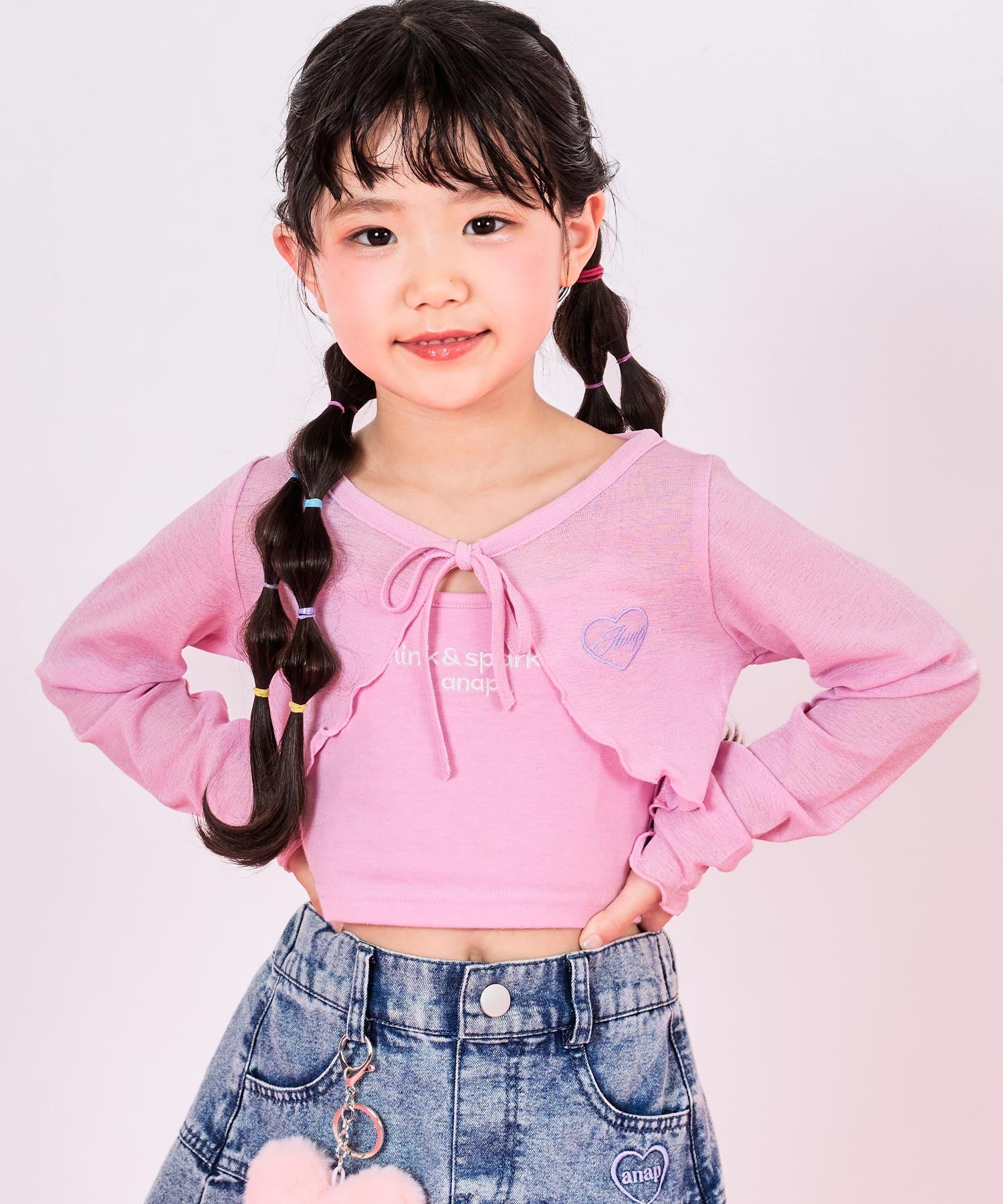 ピンク(110サイズ着用/身長：約110cm)