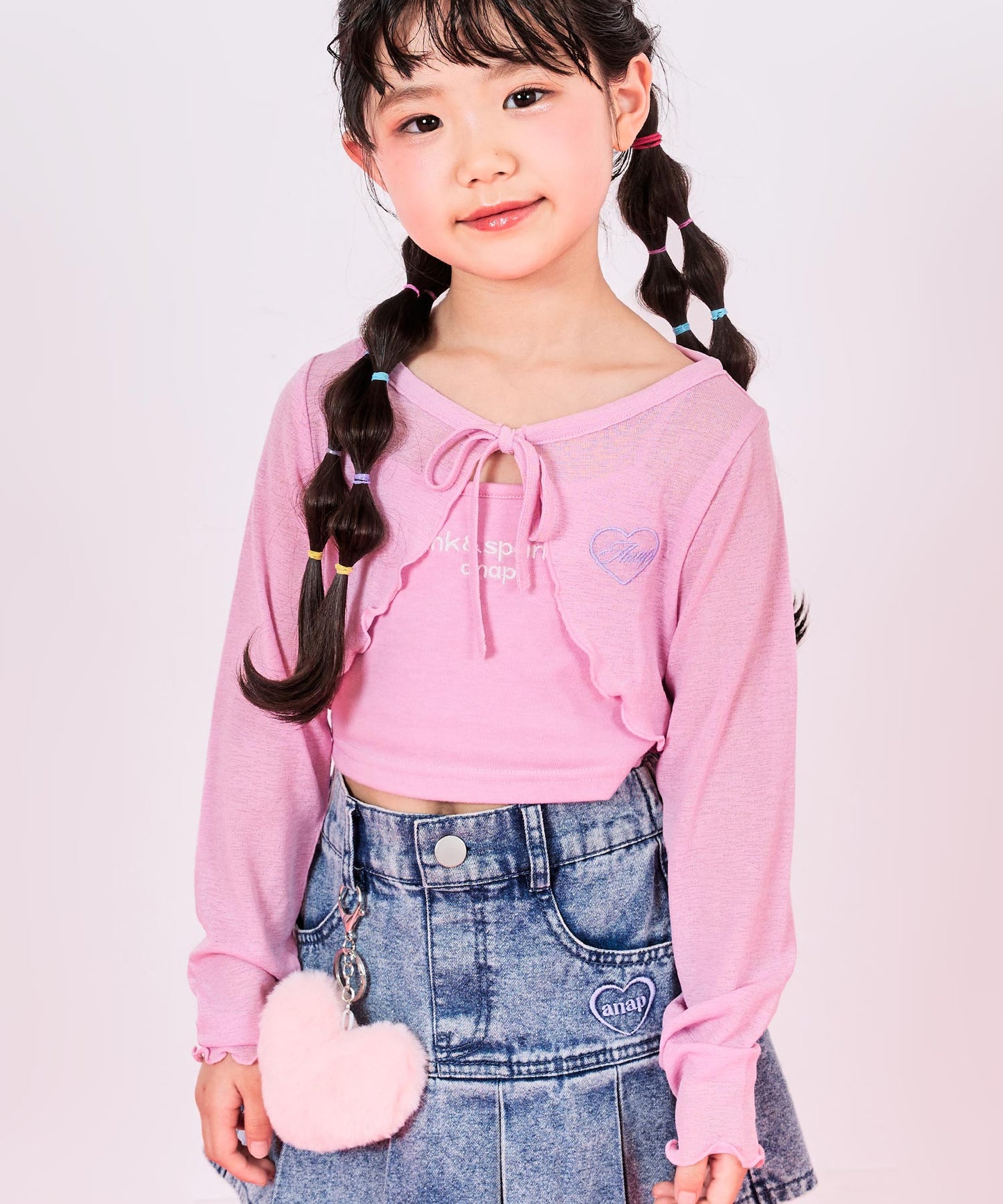 ピンク(110サイズ着用/身長：約110cm)