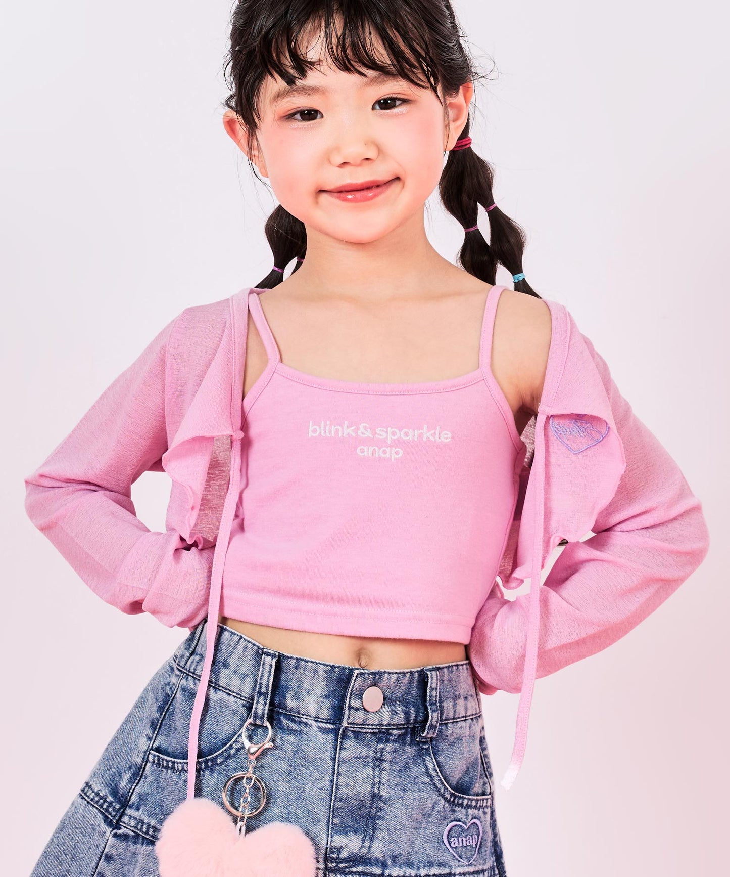 ピンク(110サイズ着用/身長：約110cm)