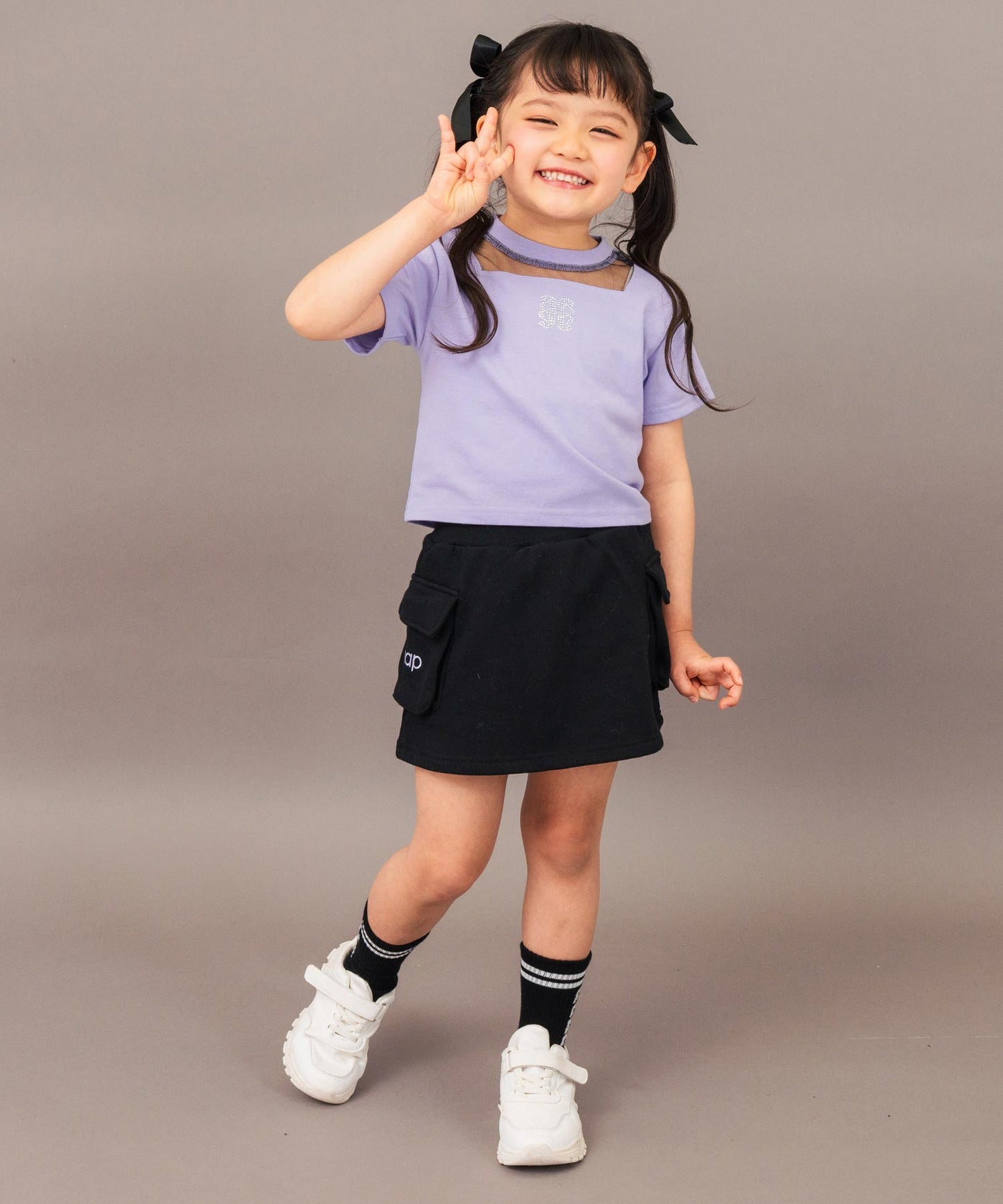 ラベンダー(110サイズ着用/身長：約103cm)