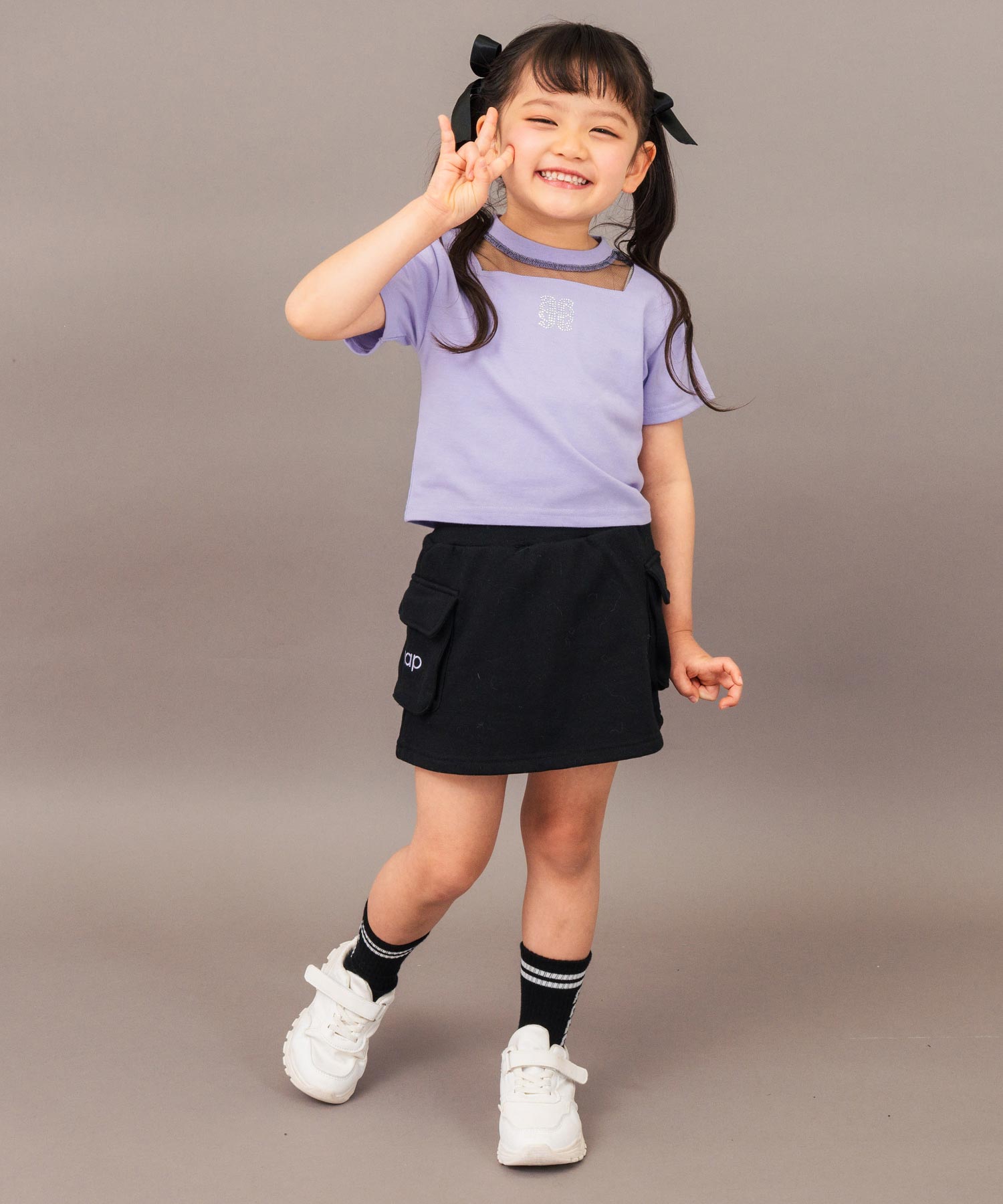 ラベンダー(110サイズ着用/身長：約103cm)
