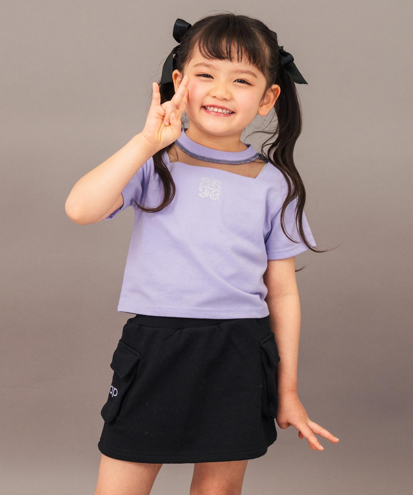 ラベンダー(110サイズ着用/身長：約103cm)
