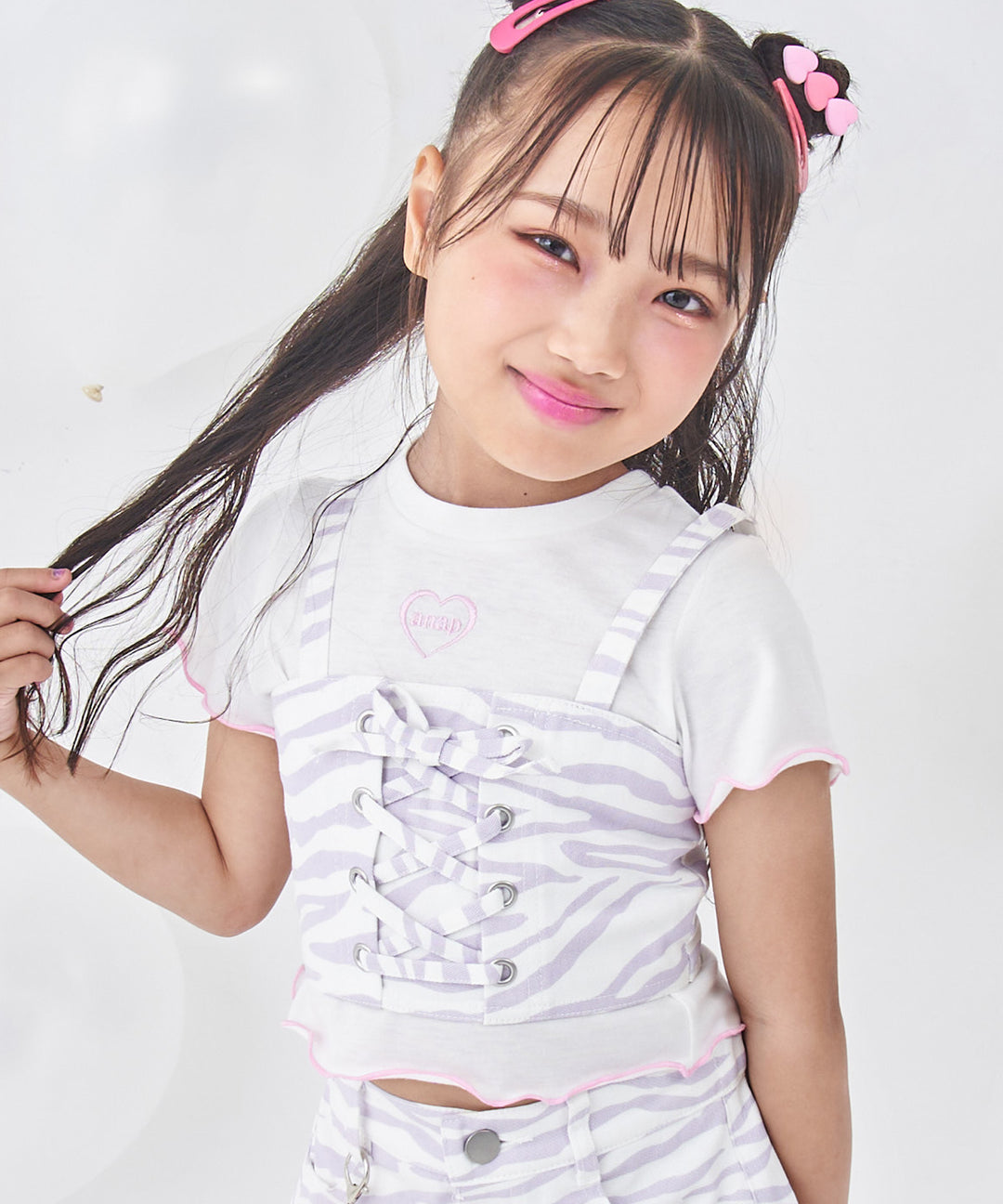ラベンダー(110サイズ着用/身長：約115cm)