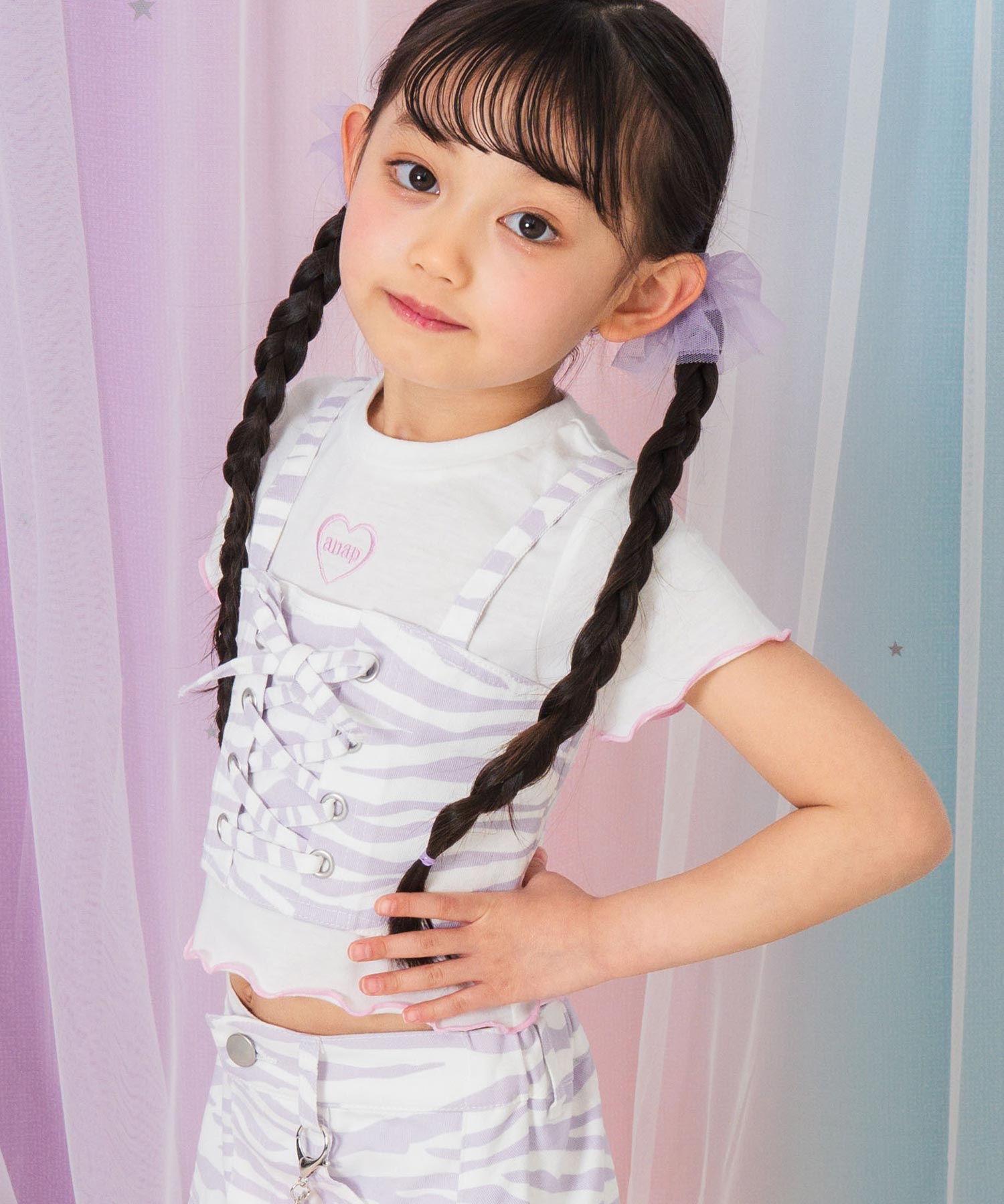 ラベンダー(110サイズ着用/身長：約106cm)