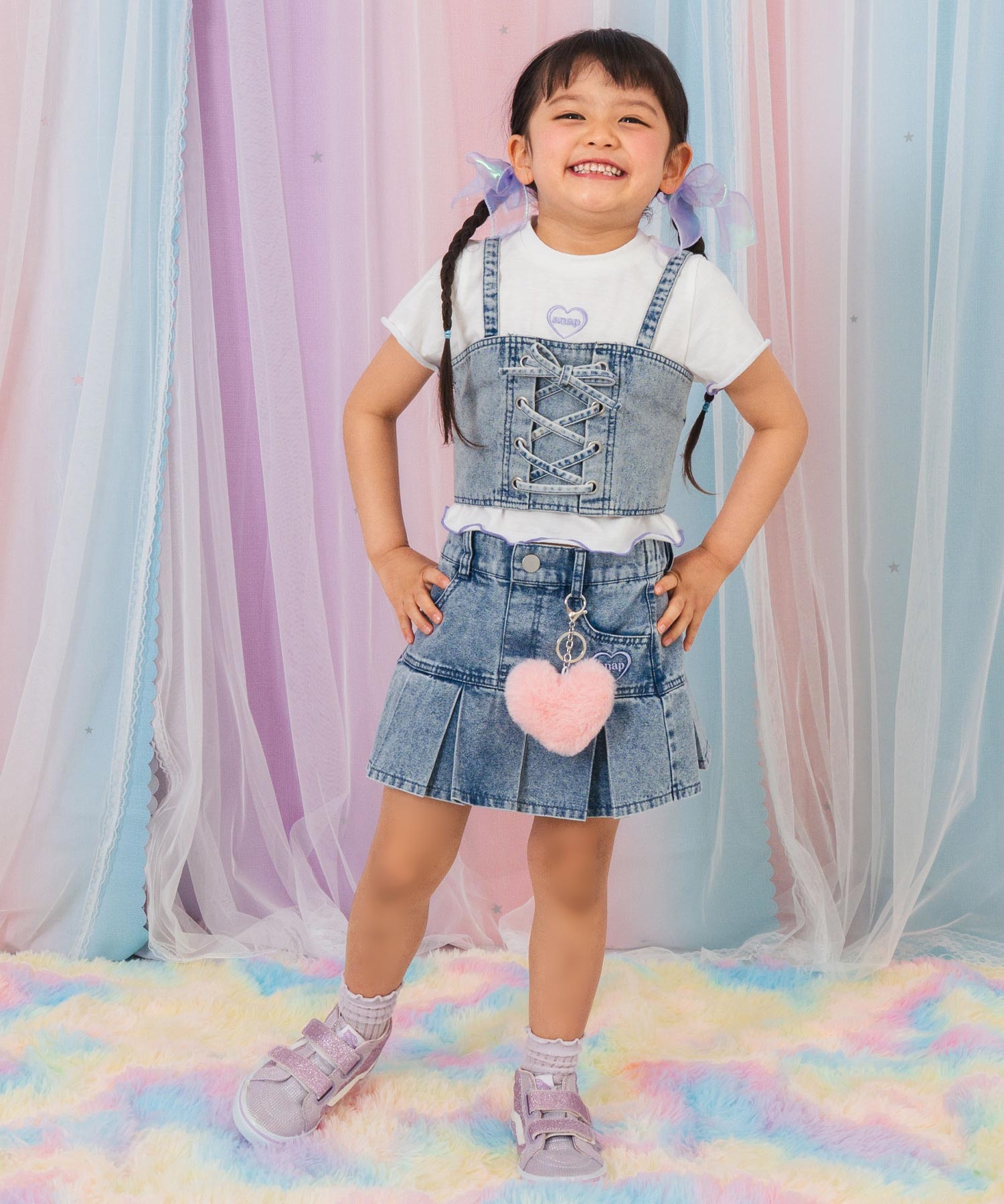 ブルー(110サイズ着用/身長：約103cm)