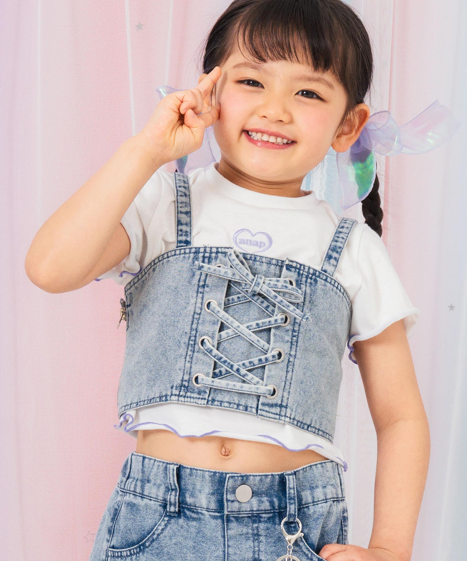 ブルー(110サイズ着用/身長：約103cm)