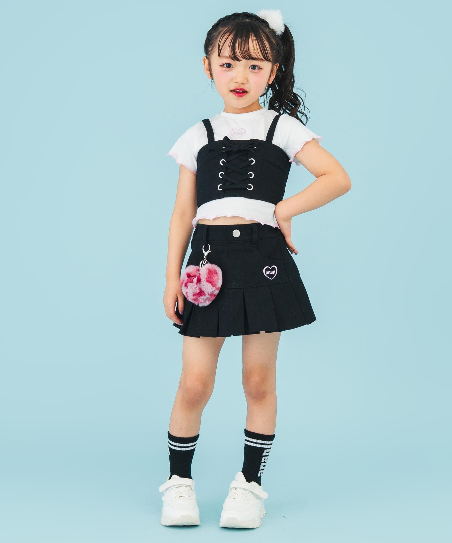 ブラック(110サイズ着用/身長：約113cm)