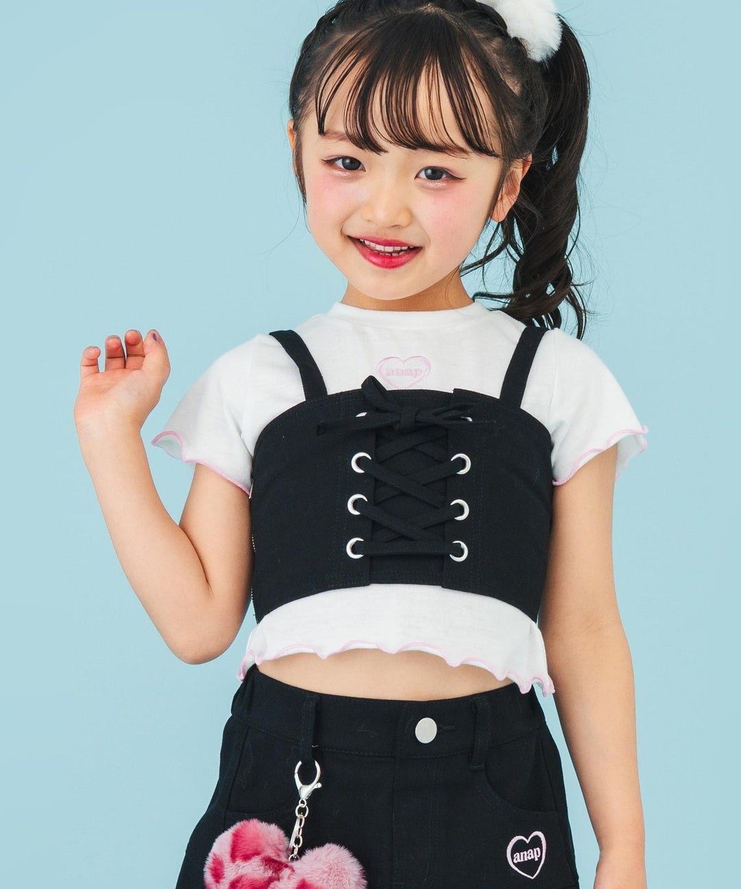ブラック(110サイズ着用/身長：約113cm)