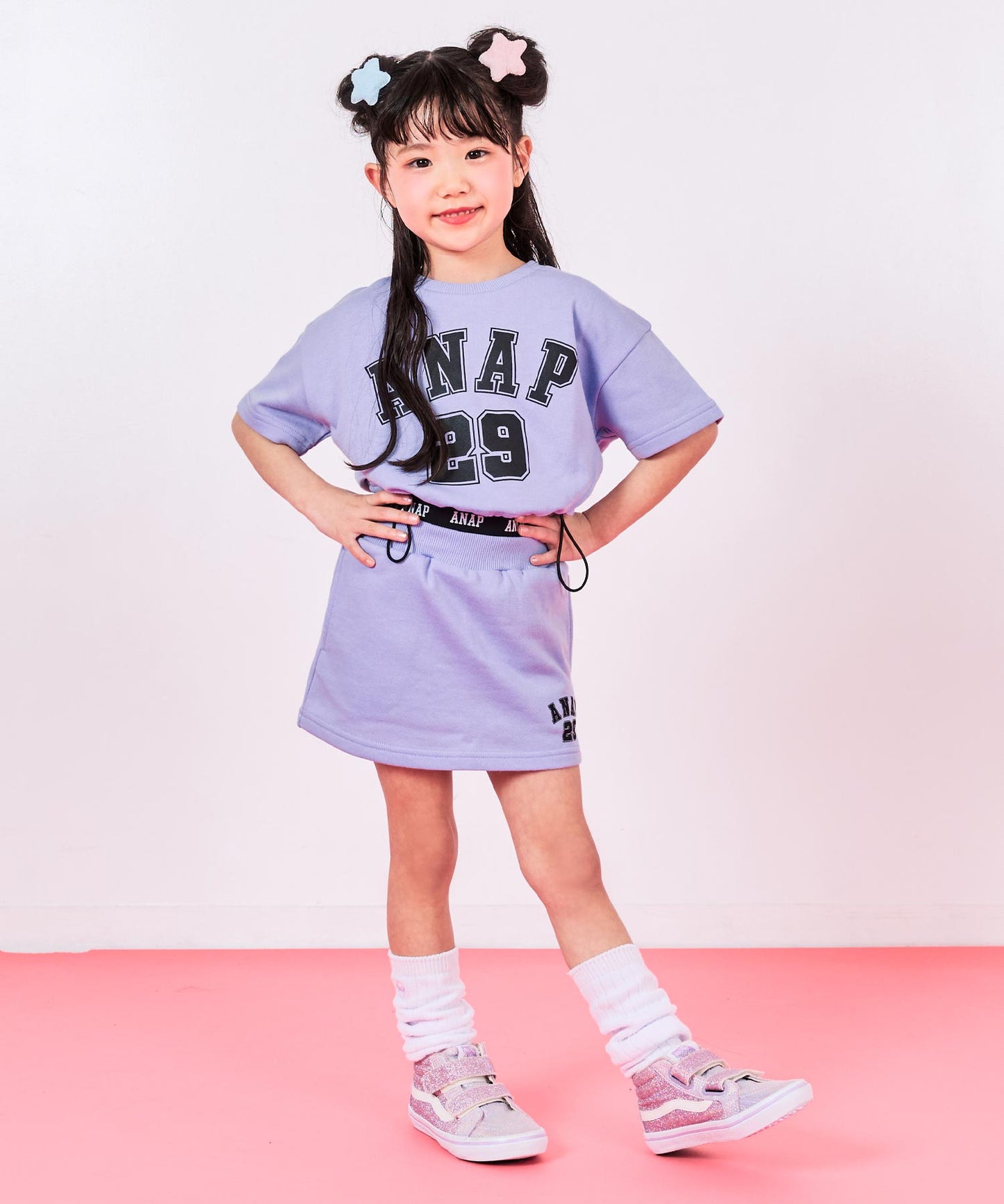 ラベンダー(110サイズ着用/身長：約110cm)