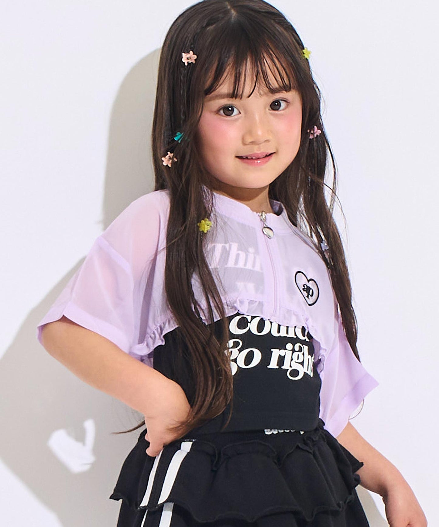 ラベンダー(110サイズ着用/身長：約107cm)