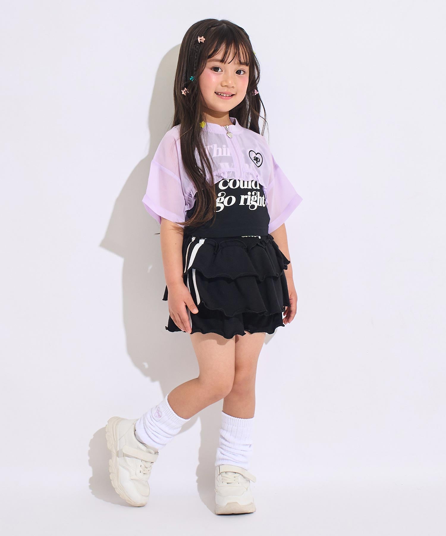 裾フリル シアー ショートジャケット × タンクセット 428-3602 – ANAP