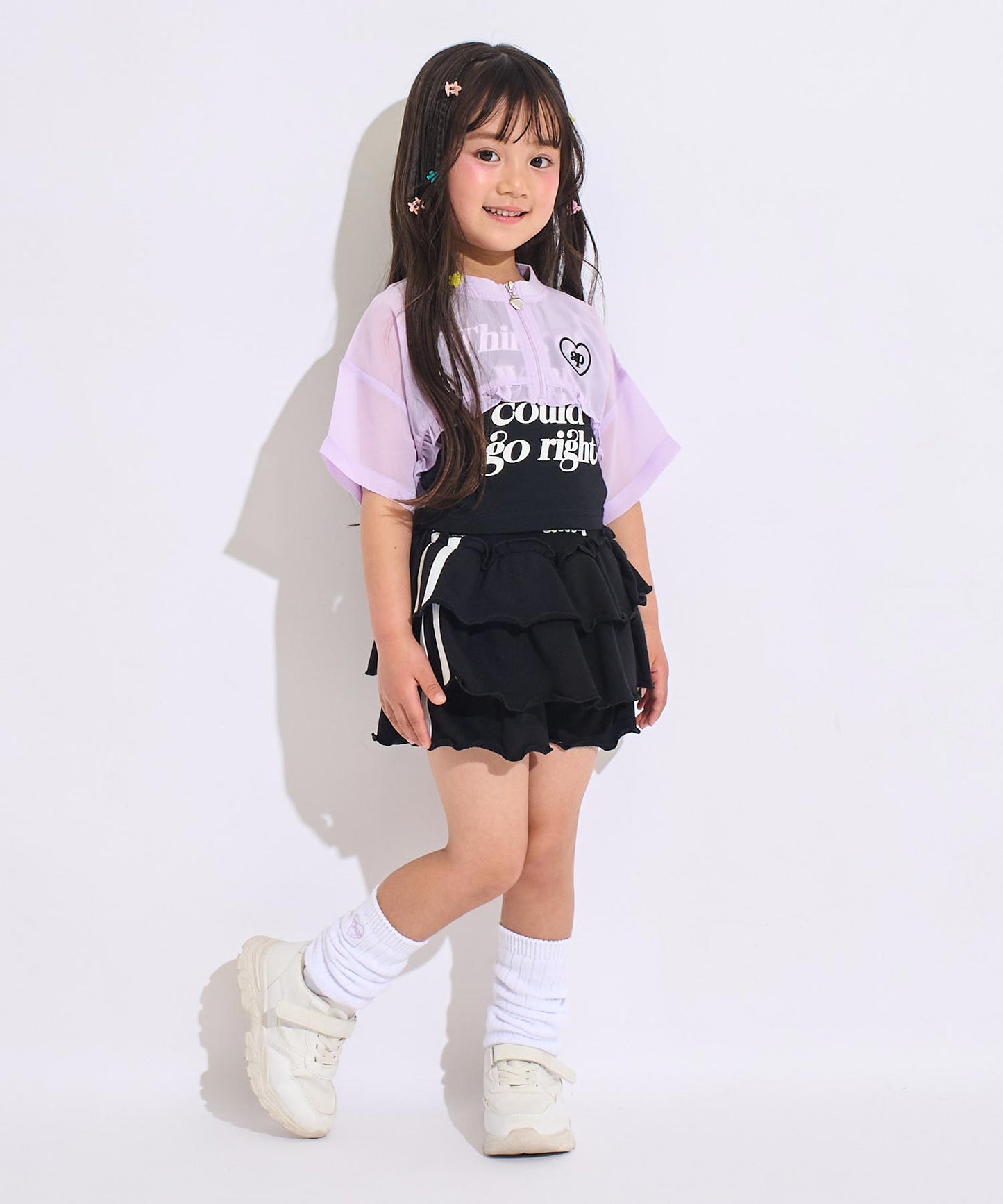 ラベンダー(110サイズ着用/身長：約107cm)