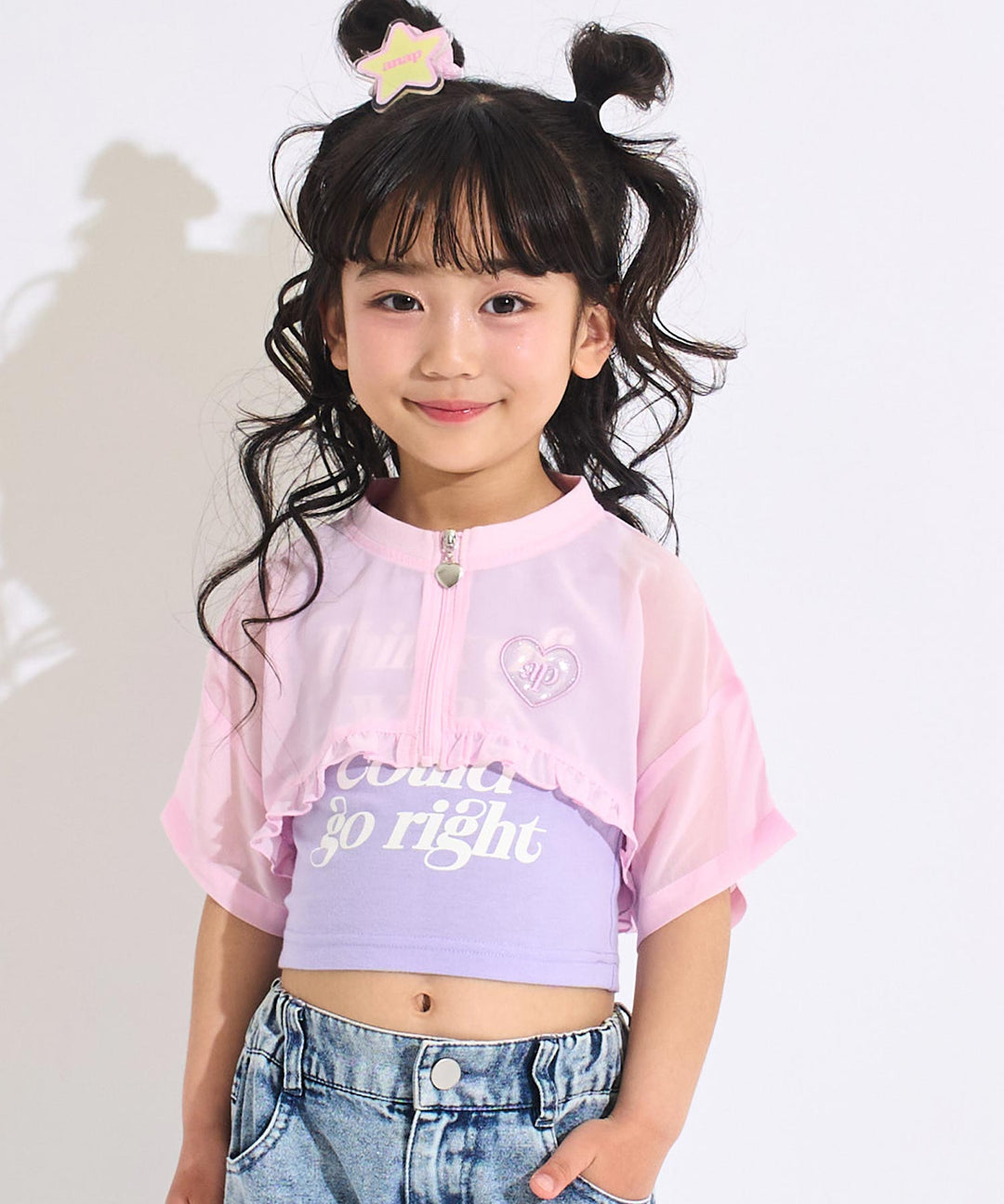 ピンク(110サイズ着用/身長：約109cm)