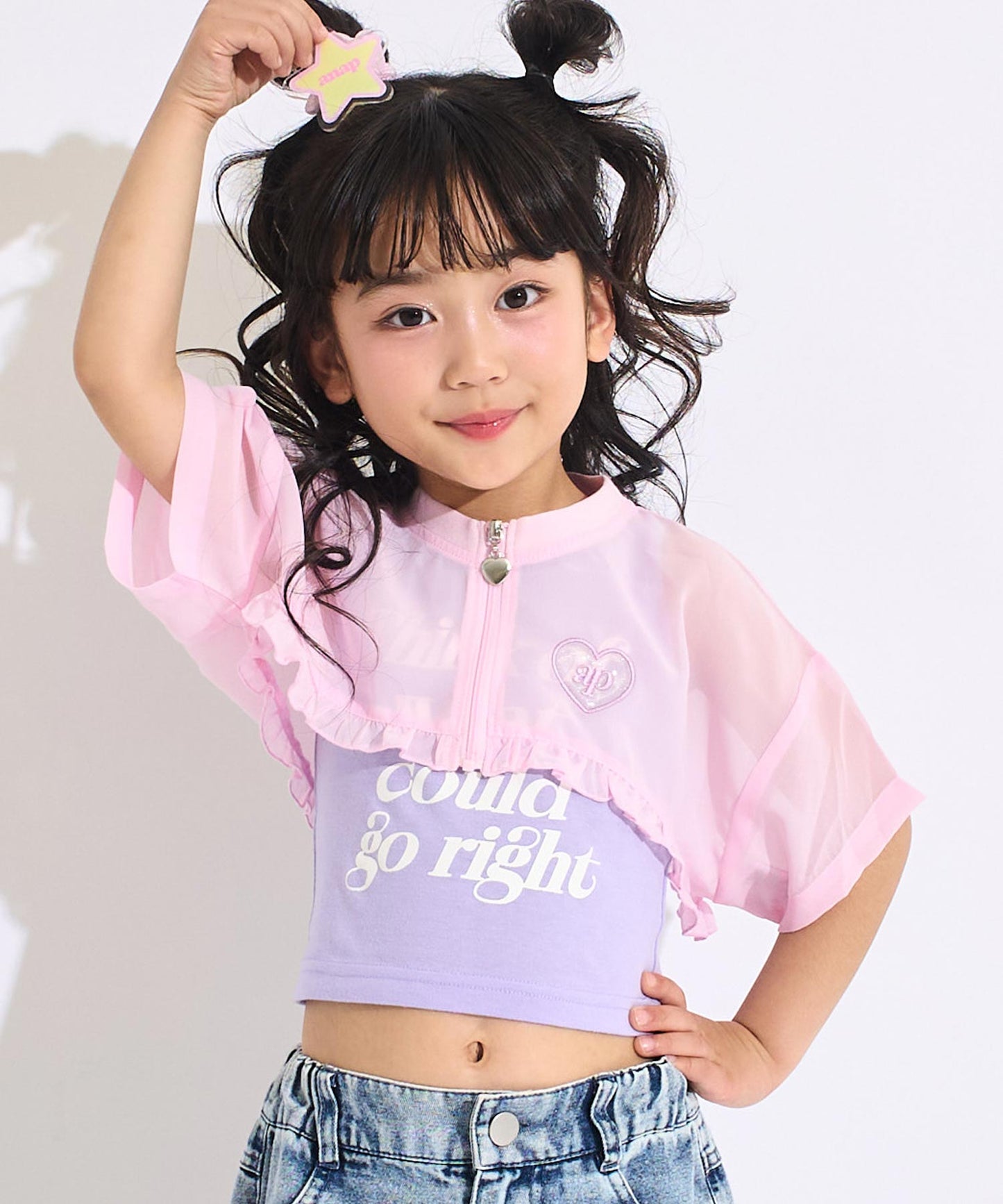 ピンク(110サイズ着用/身長：約109cm)
