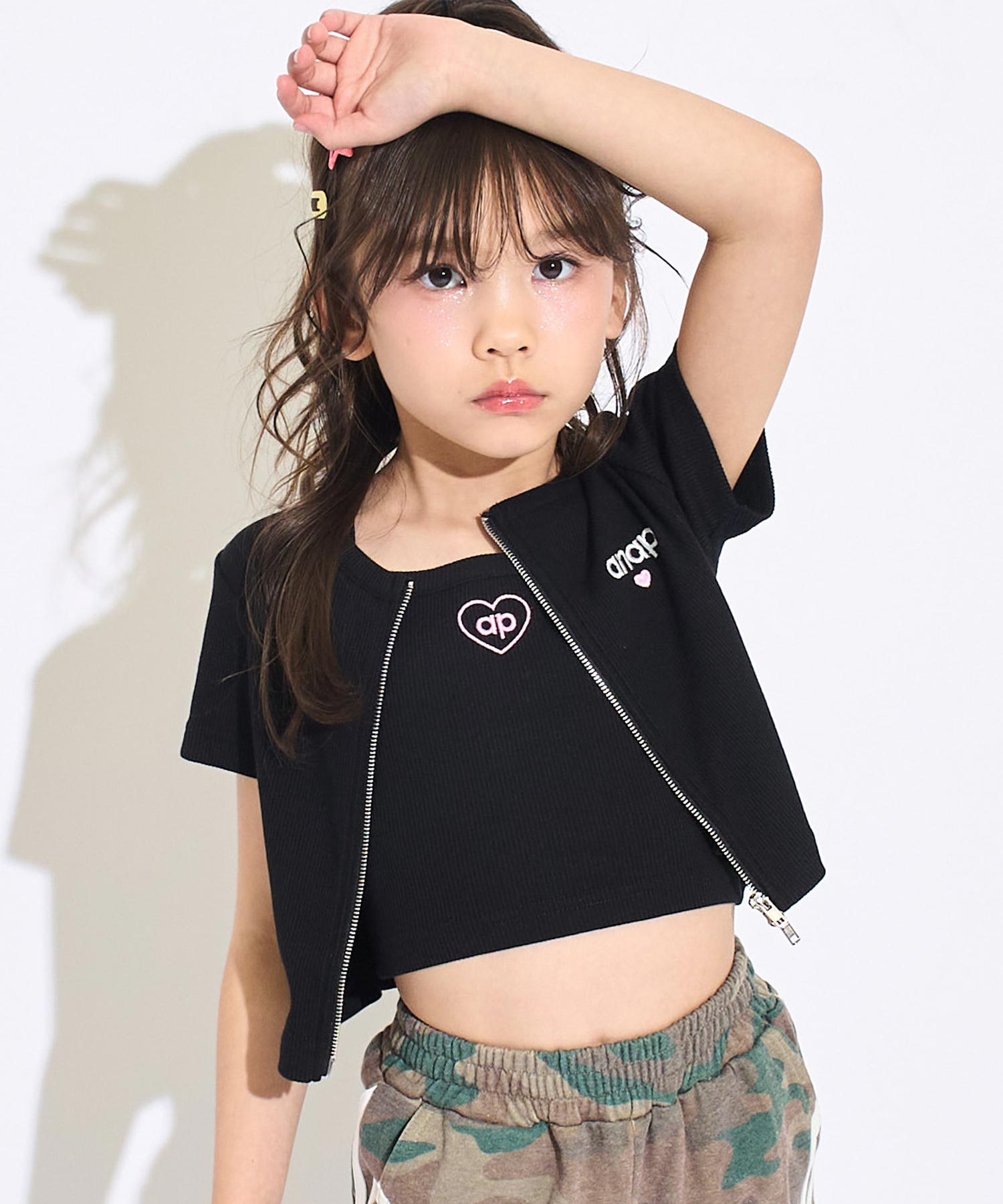 ダブルジップ トップス × キャミソールセット 428-3607 – ANAP