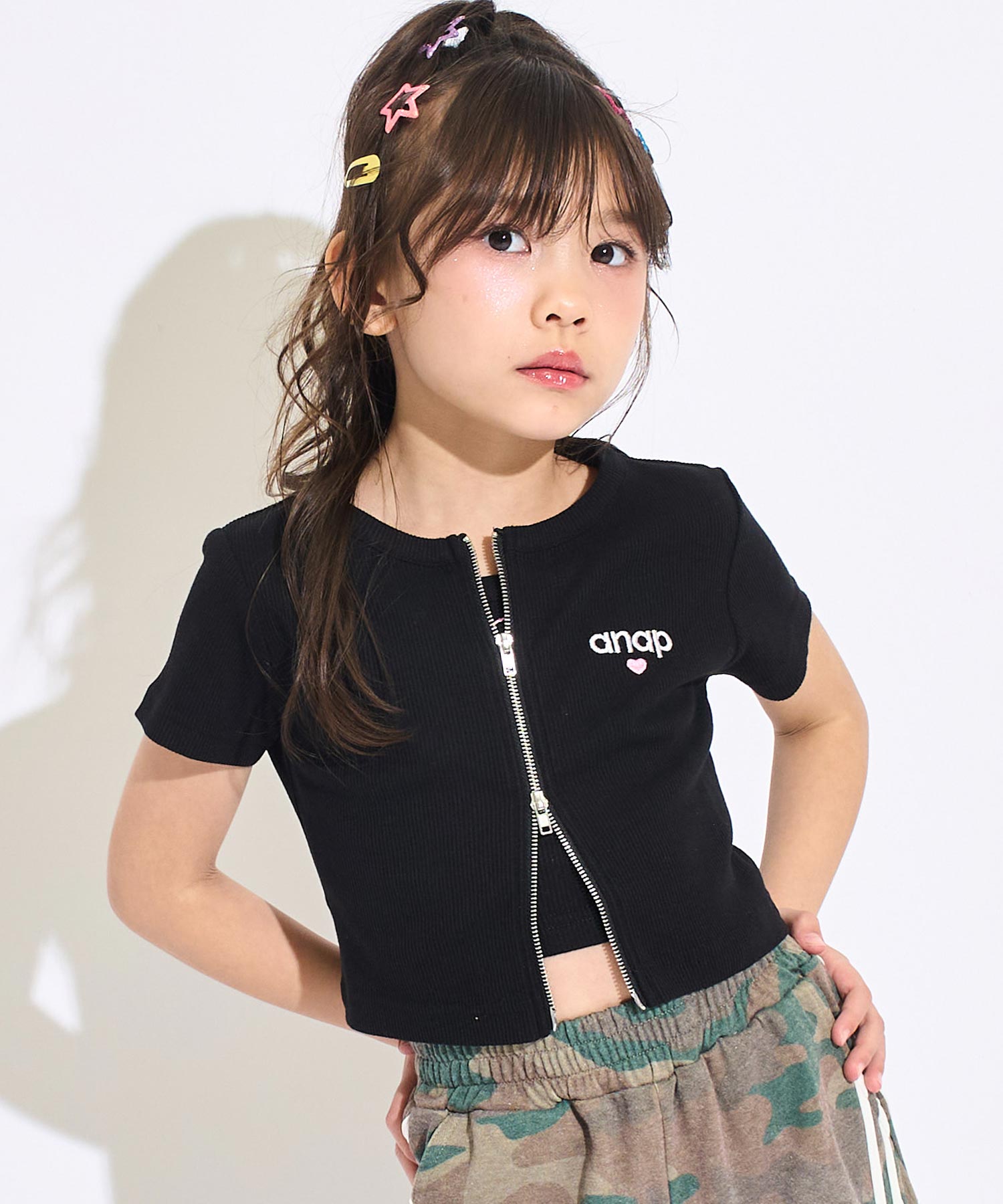 ダブルジップ トップス × キャミソールセット 428-3607 – ANAP