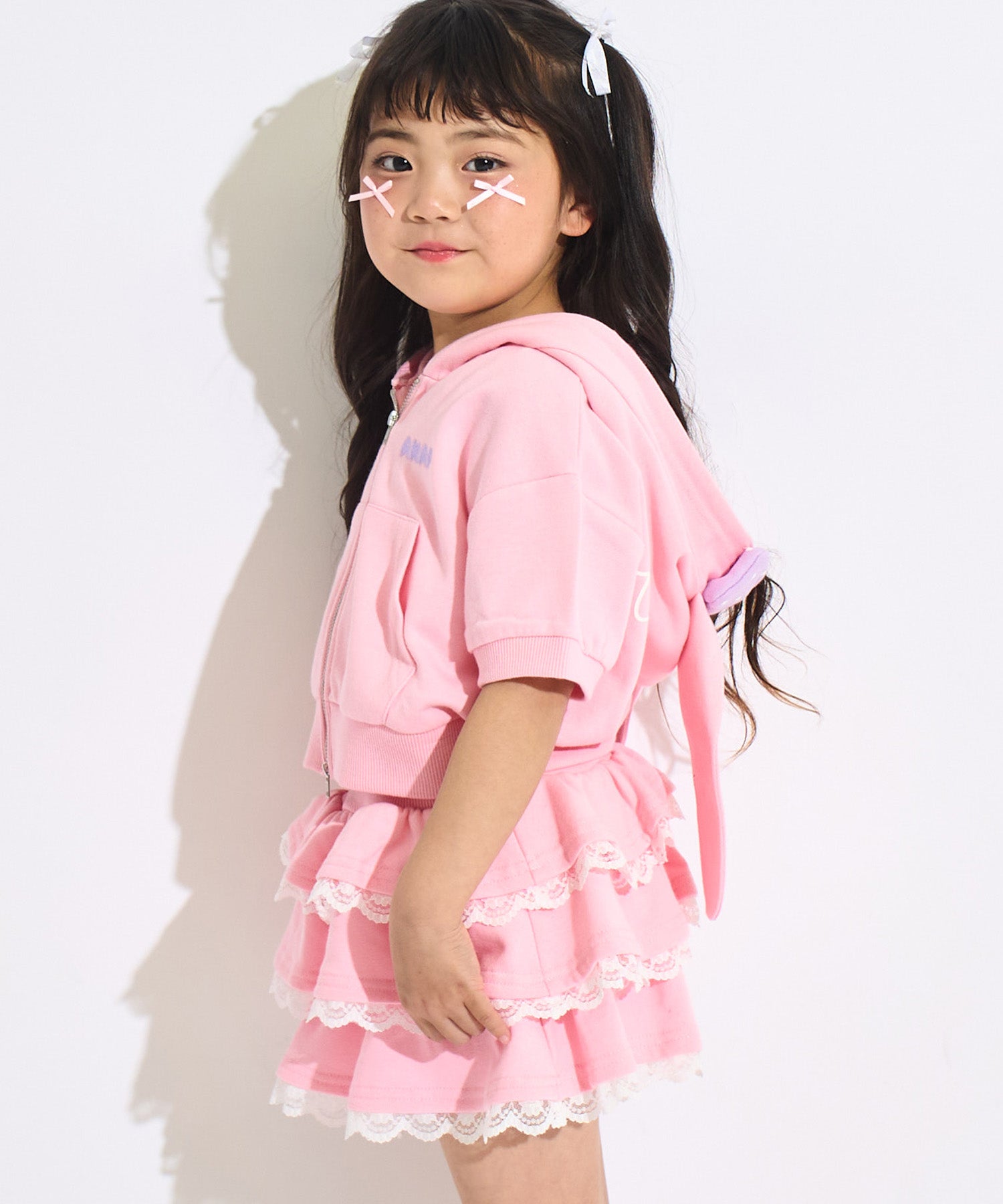 ピンク(110サイズ着用/身長：約107cm)