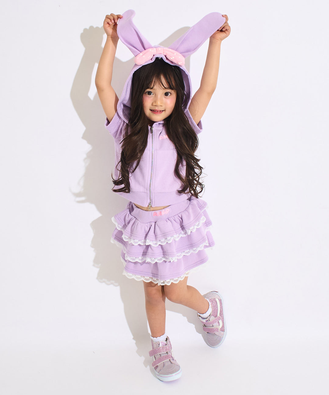 ラベンダー(110サイズ着用/身長：約102cm)