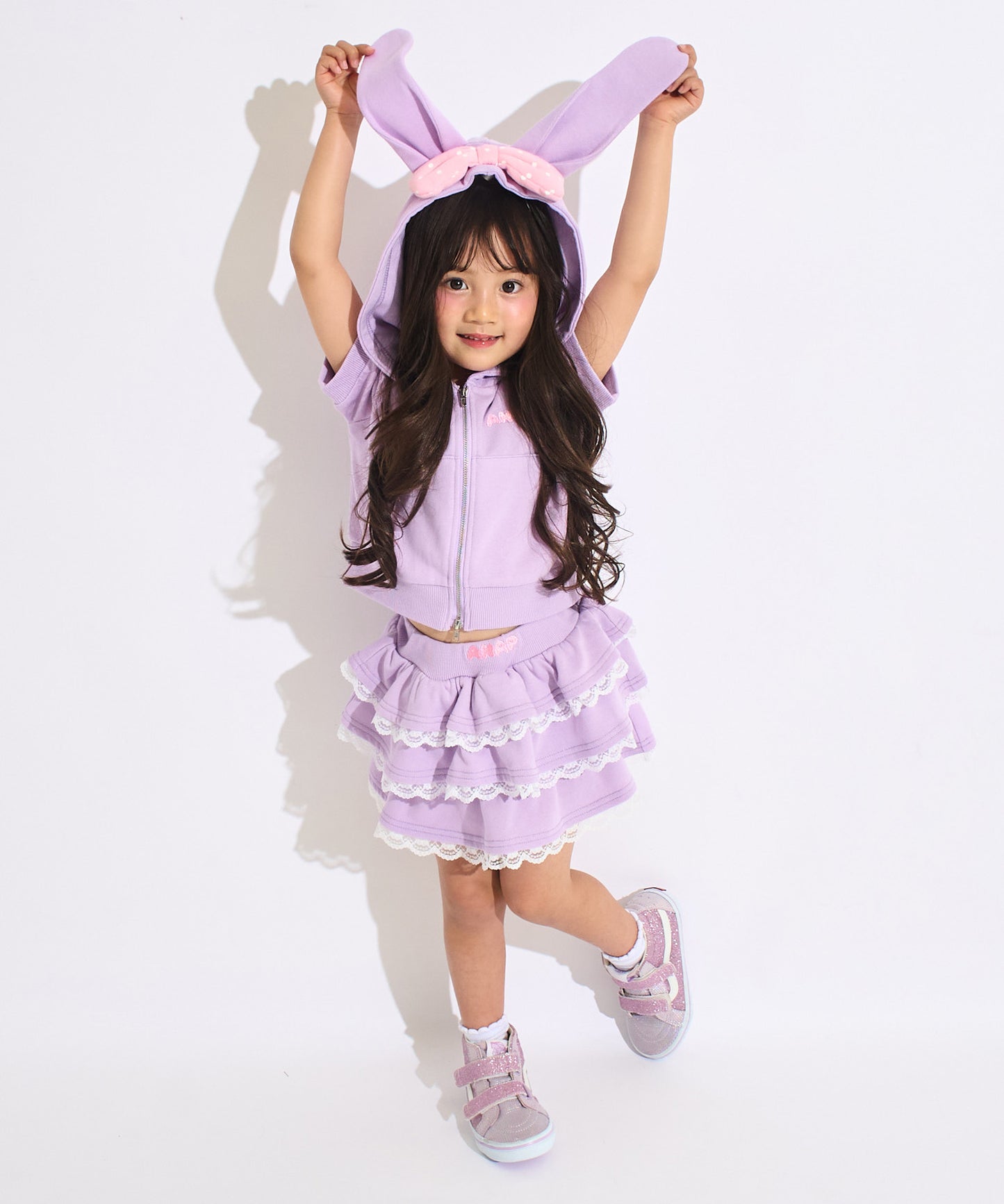 ラベンダー(110サイズ着用/身長：約102cm)