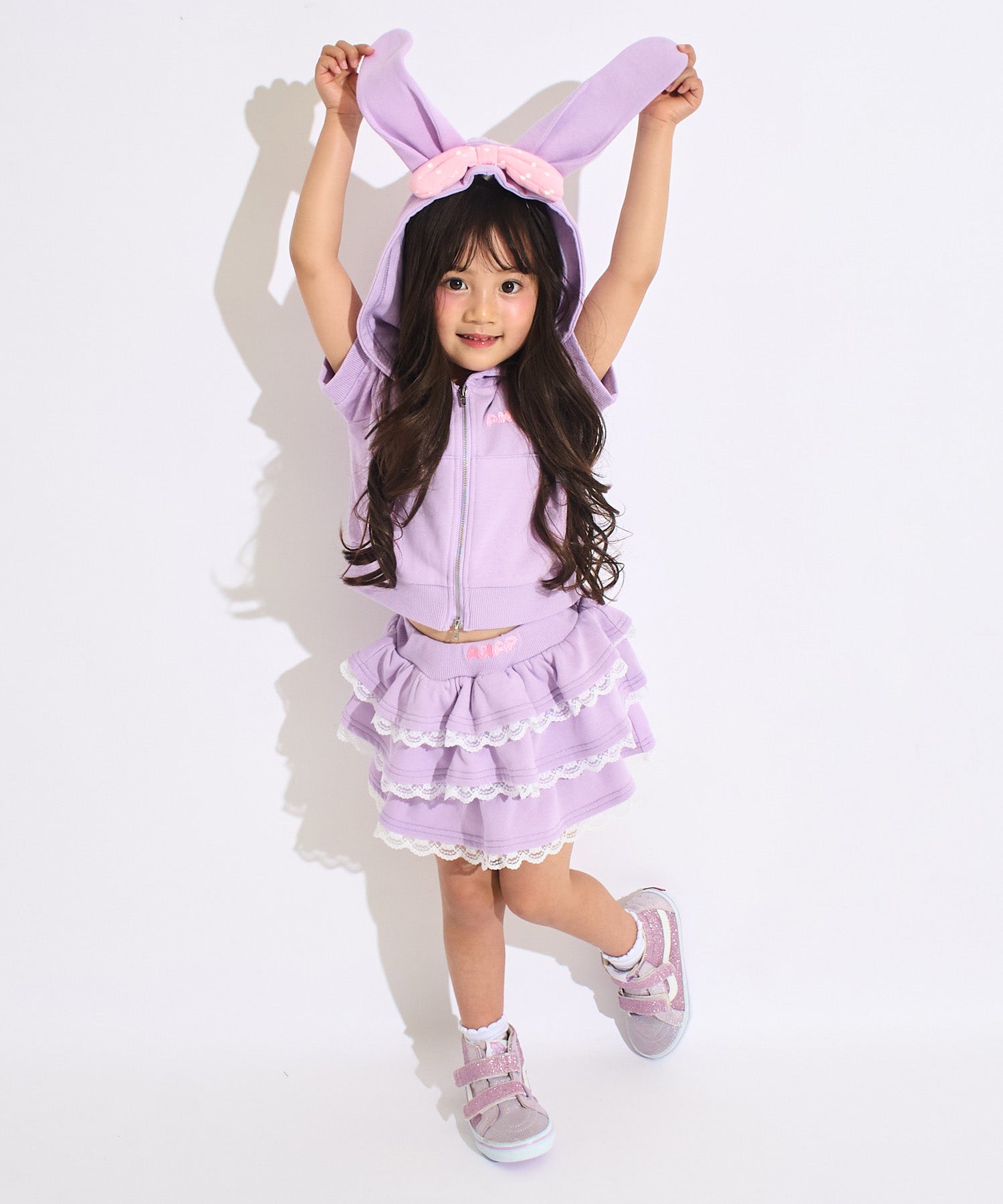ラベンダー(110サイズ着用/身長：約102cm)