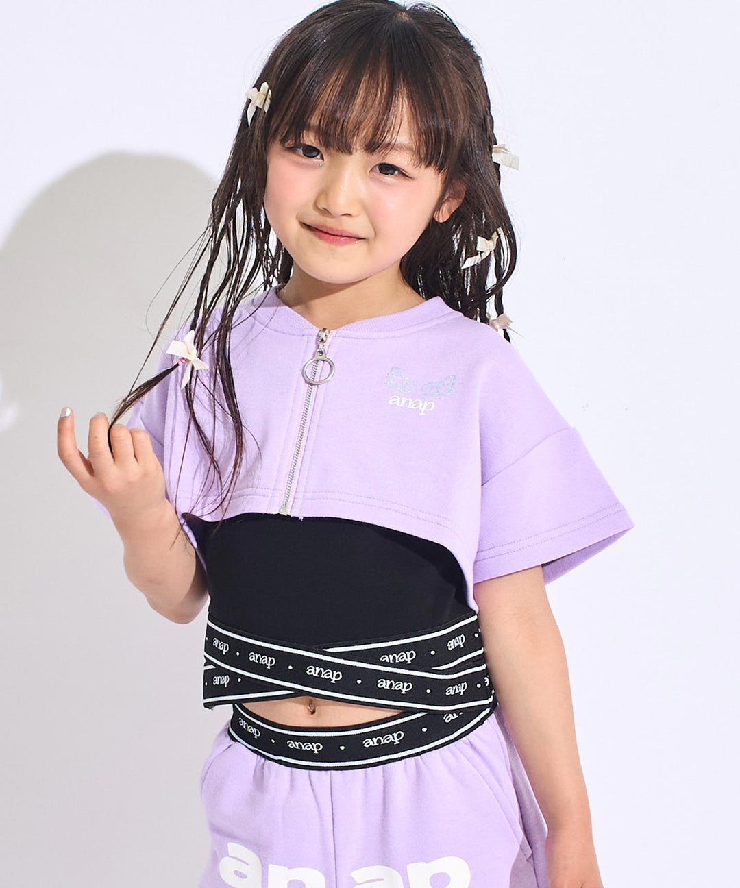 ラベンダー(110サイズ着用/身長：約113cm)