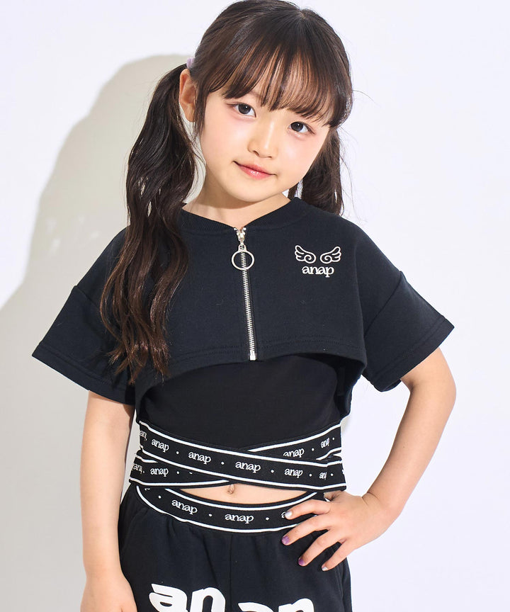 ブラック(110サイズ着用/身長：約113cm)