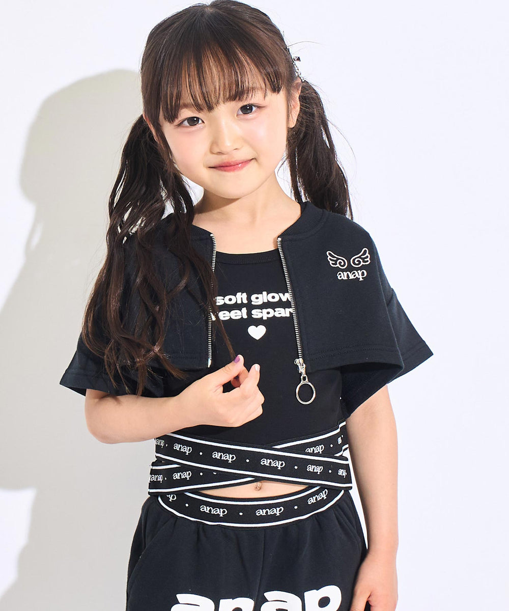 ブラック(110サイズ着用/身長：約113cm)