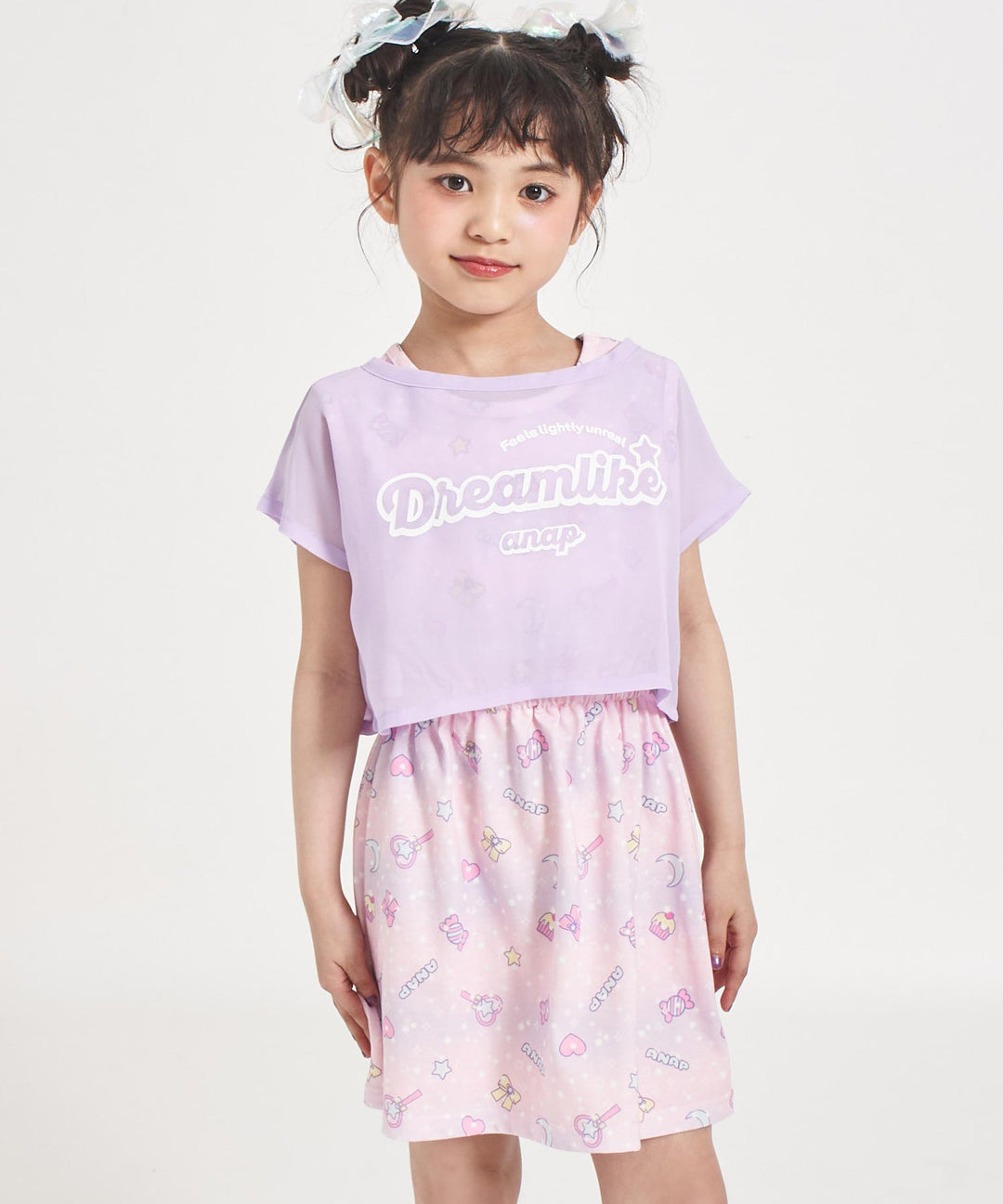 ラベンダー(120サイズ着用/身長：約123cm)
