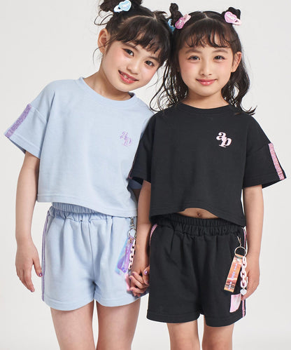 ライトブルー(120サイズ着用/身長：約123cm)ブラック(110サイズ着用/身長：約109cm)