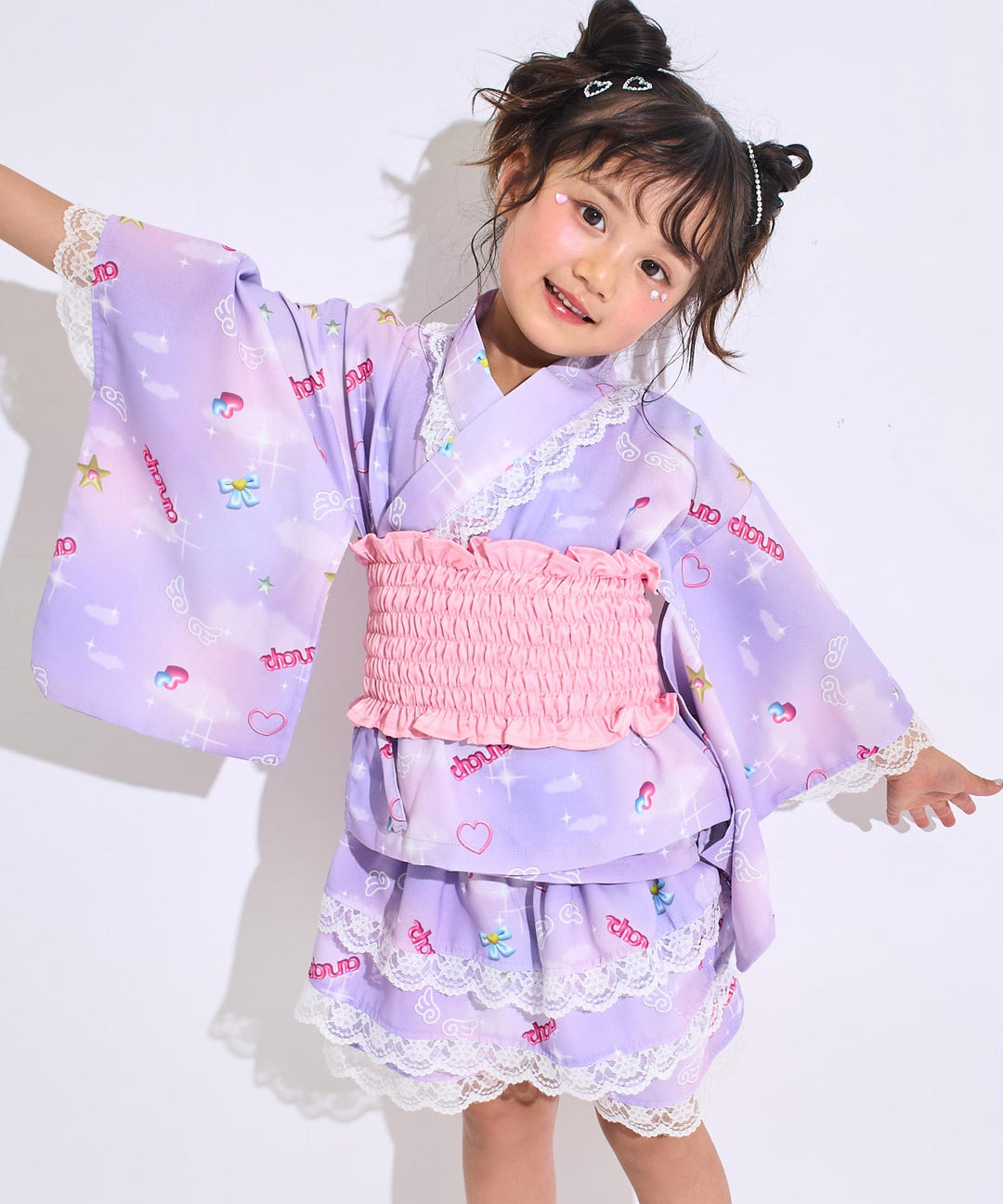 ラベンダー(110サイズ着用/身長：約102cm)