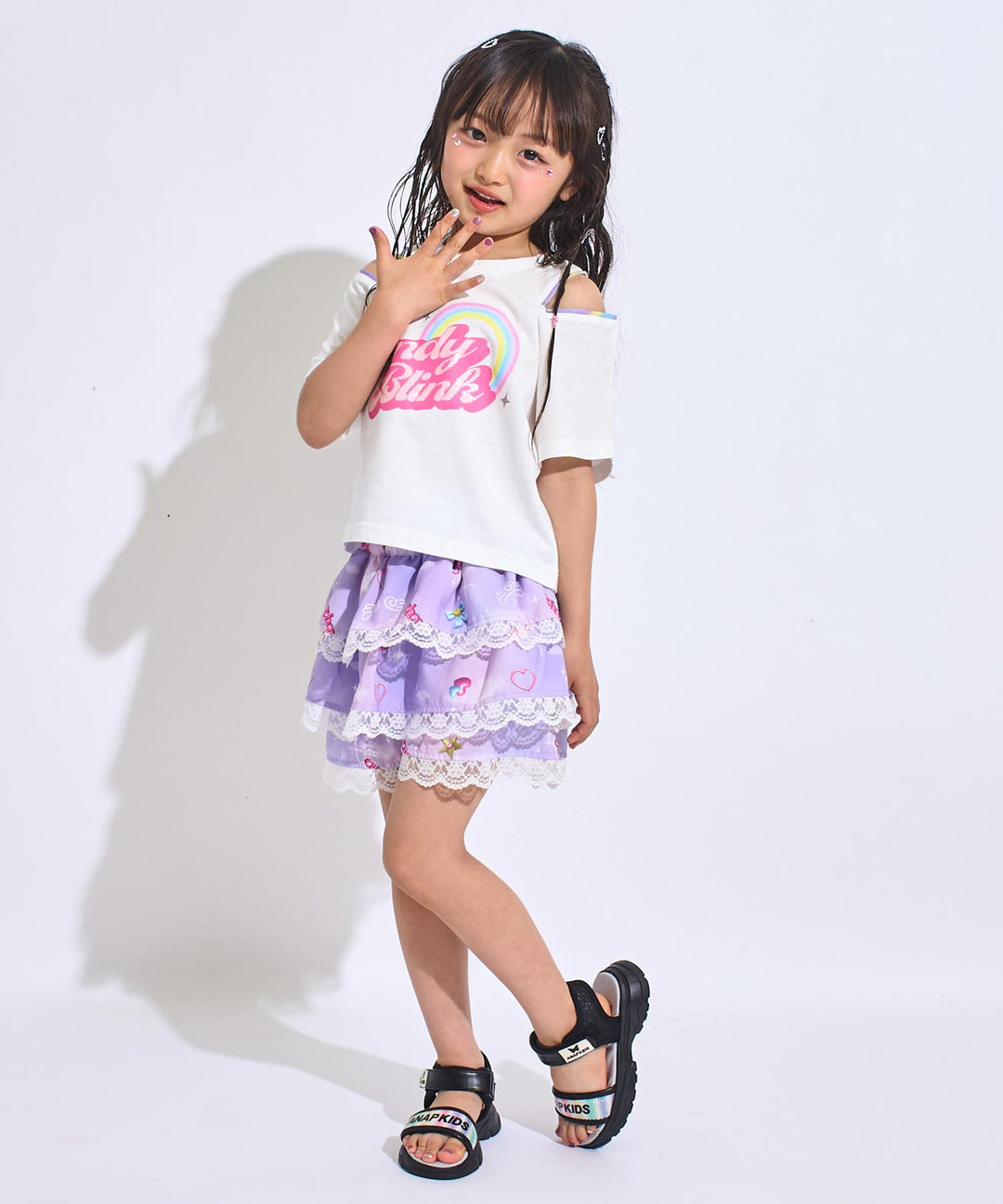 ラベンダー(110サイズ着用/身長：約113cm)