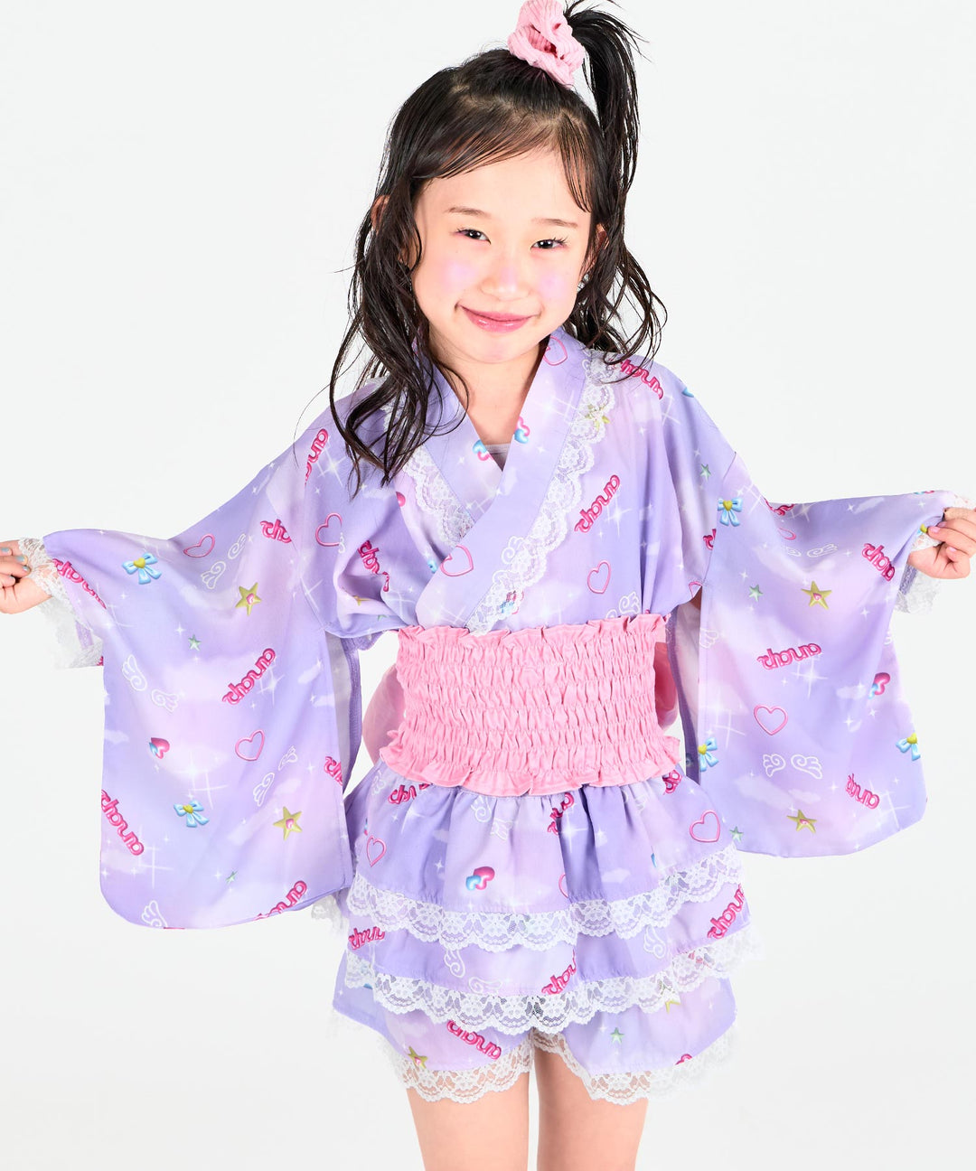 ラベンダー(120サイズ着用/身長：約120cm)