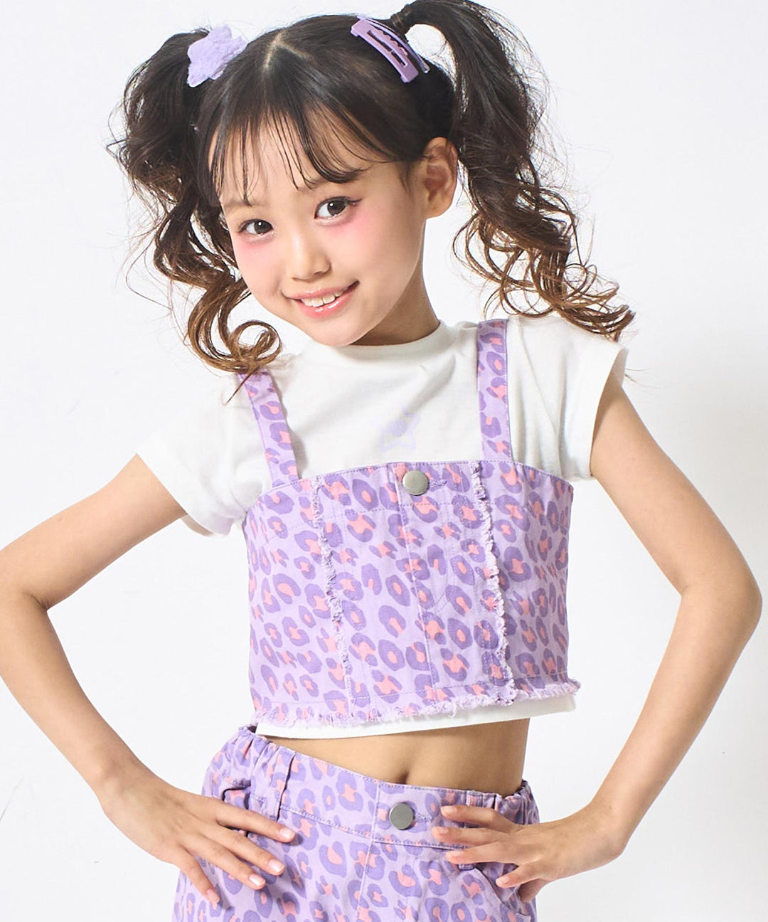 ラベンダー(120サイズ着用/身長：約128cm)