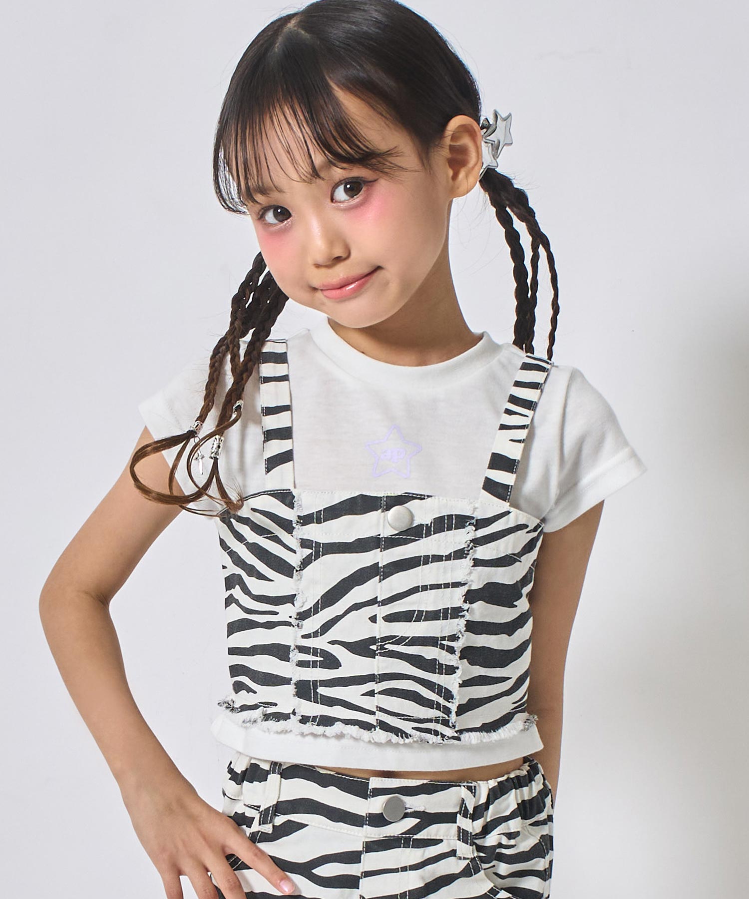 ほぼ未使用✨6＜ROKU ＞アフリカンプリント トライバル柄 ビスチェ S フリンジビスチェ × Tシャツ セット【セットアップ対応】 428-3645
