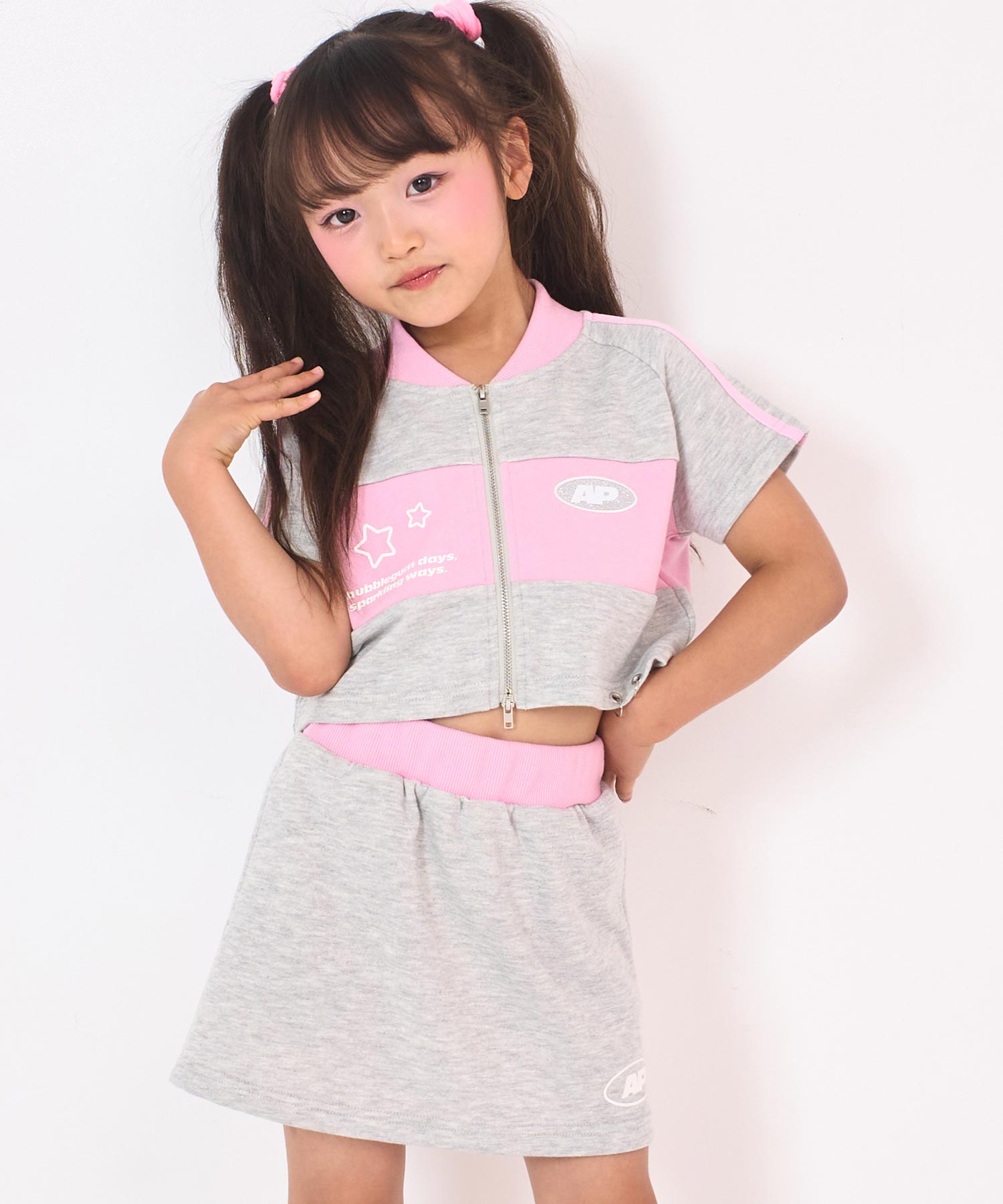ダブルジップ 半袖ジャケット × スカートセット 428-3648 – ANAP
