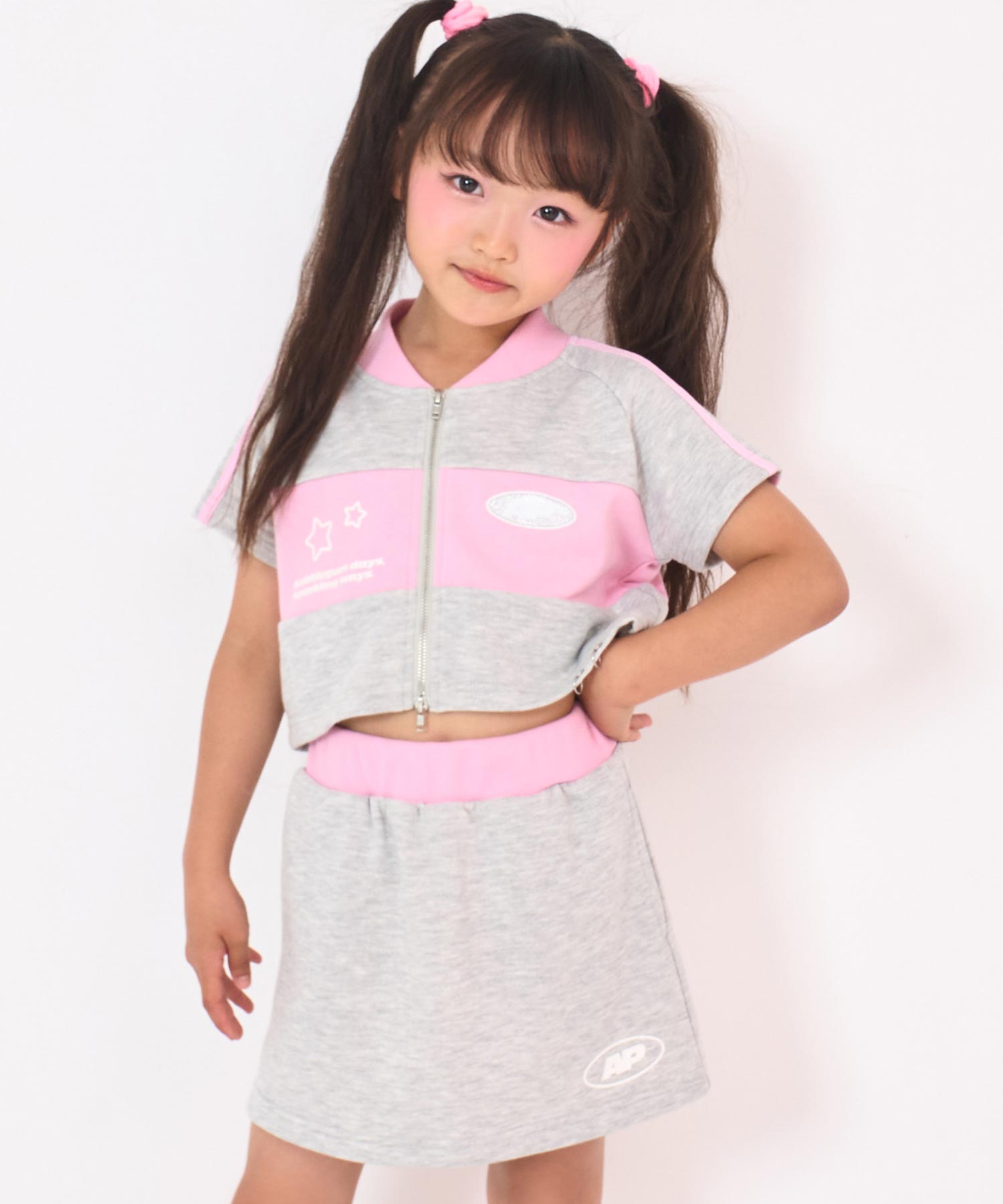 ダブルジップ 半袖ジャケット × スカートセット 428-3648 – ANAP