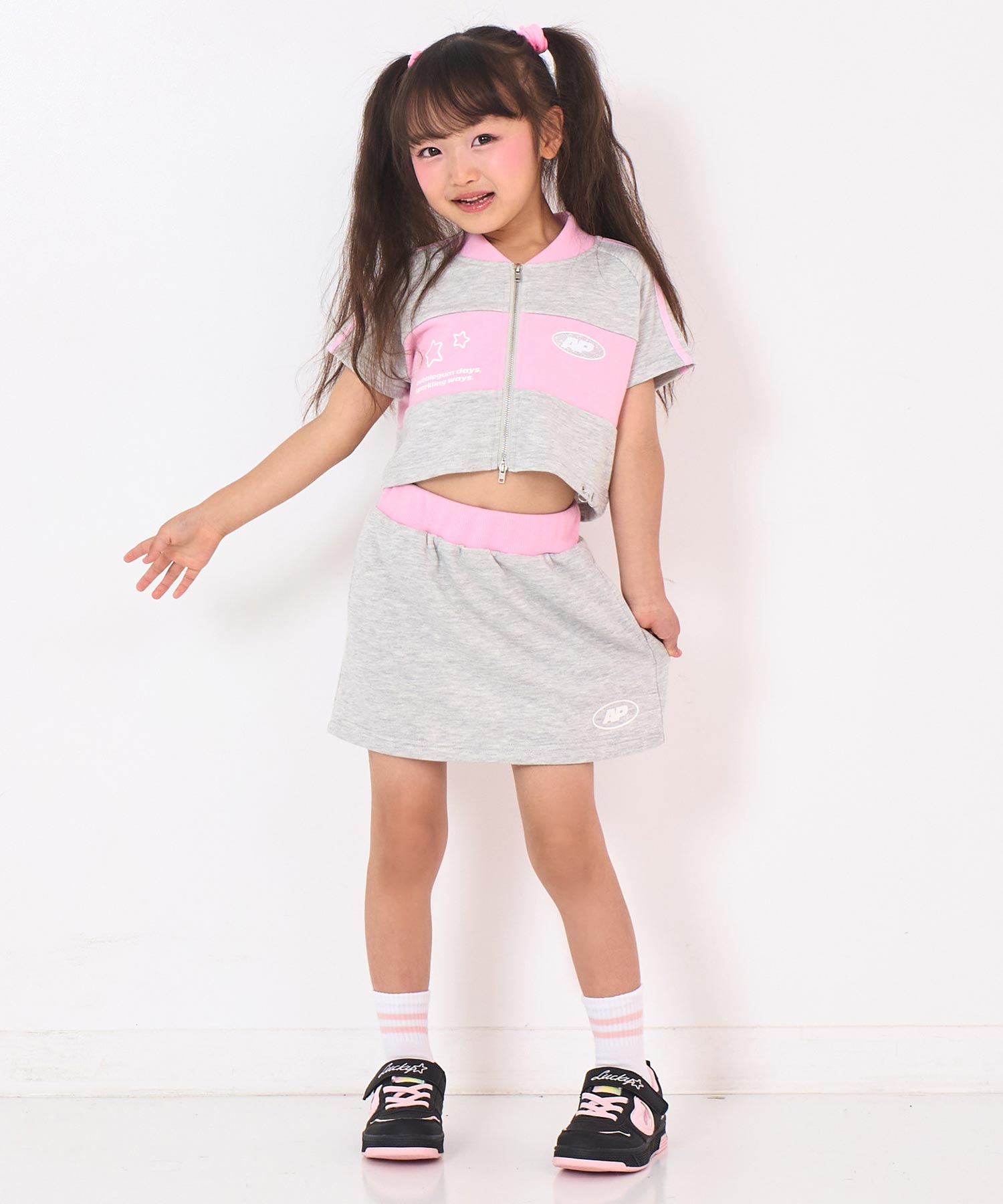 ダブルジップ 半袖ジャケット × スカートセット 428-3648 – ANAP