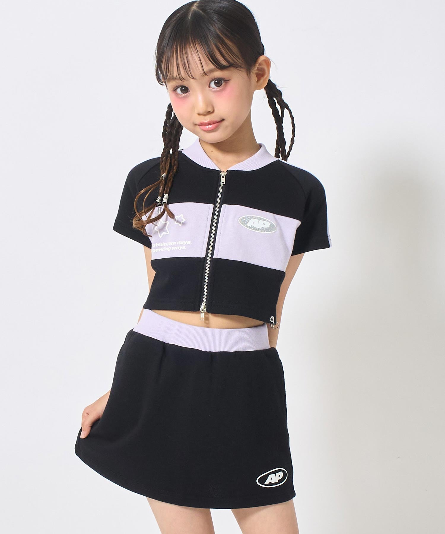 ダブルジップ 半袖ジャケット × スカートセット 428-3648 – ANAP