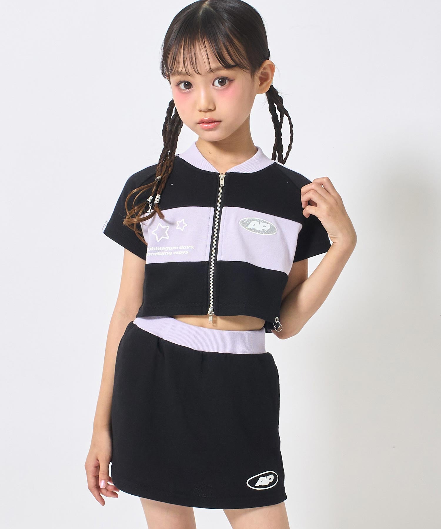 ダブルジップ 半袖ジャケット × スカートセット 428-3648 – ANAP