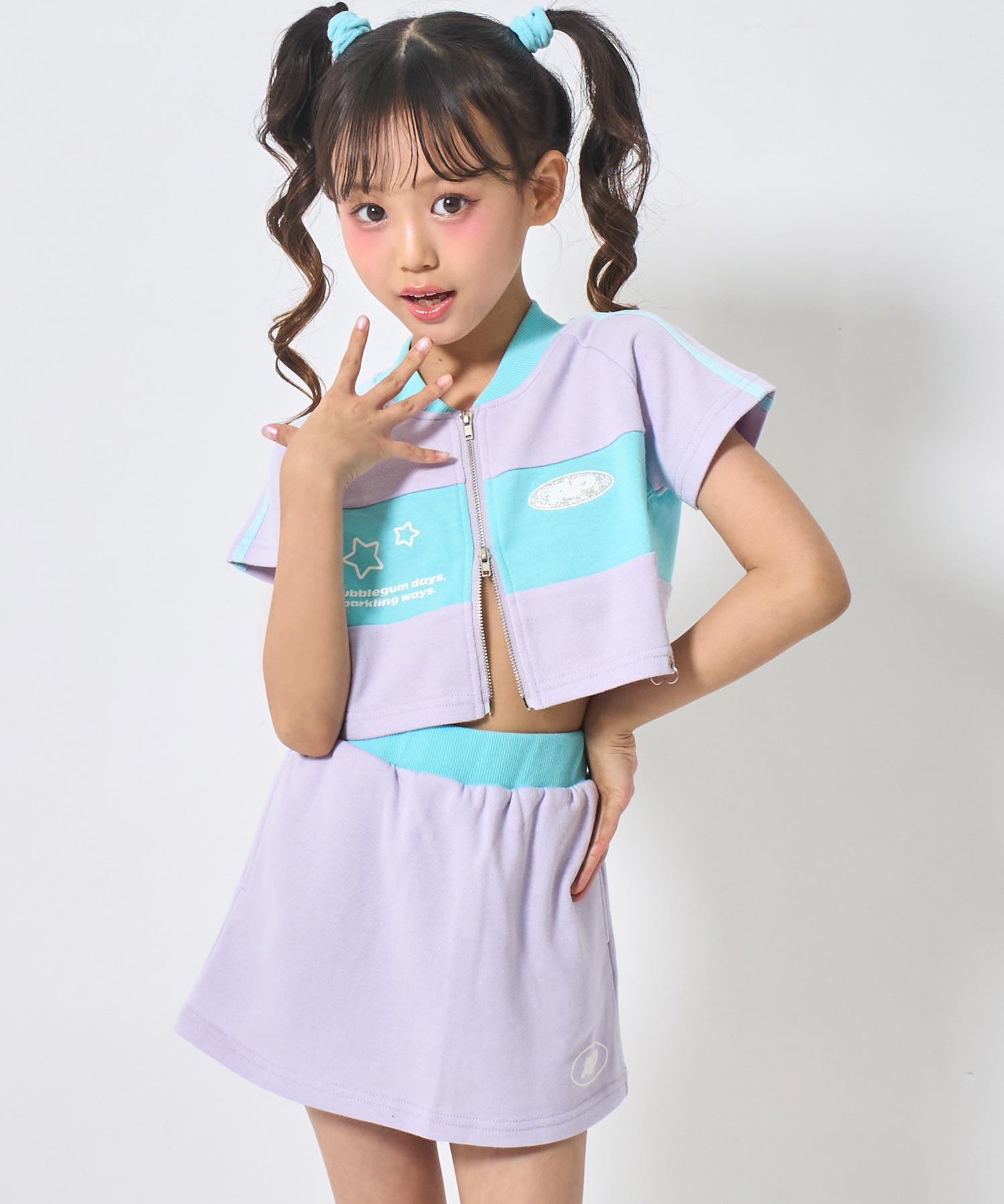 ダブルジップ 半袖ジャケット × スカートセット 428-3648 – ANAP
