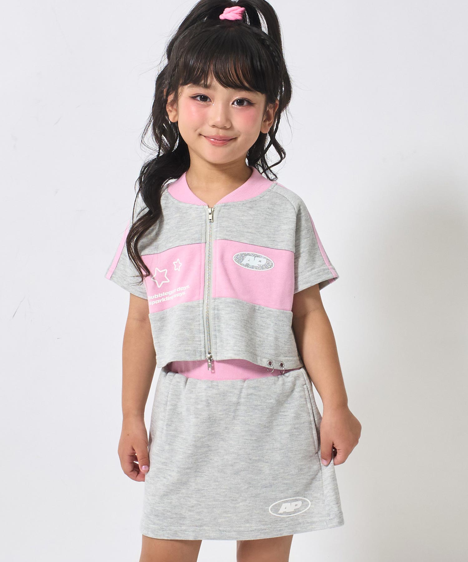 ダブルジップ 半袖ジャケット × スカートセット 428-3648 – ANAP