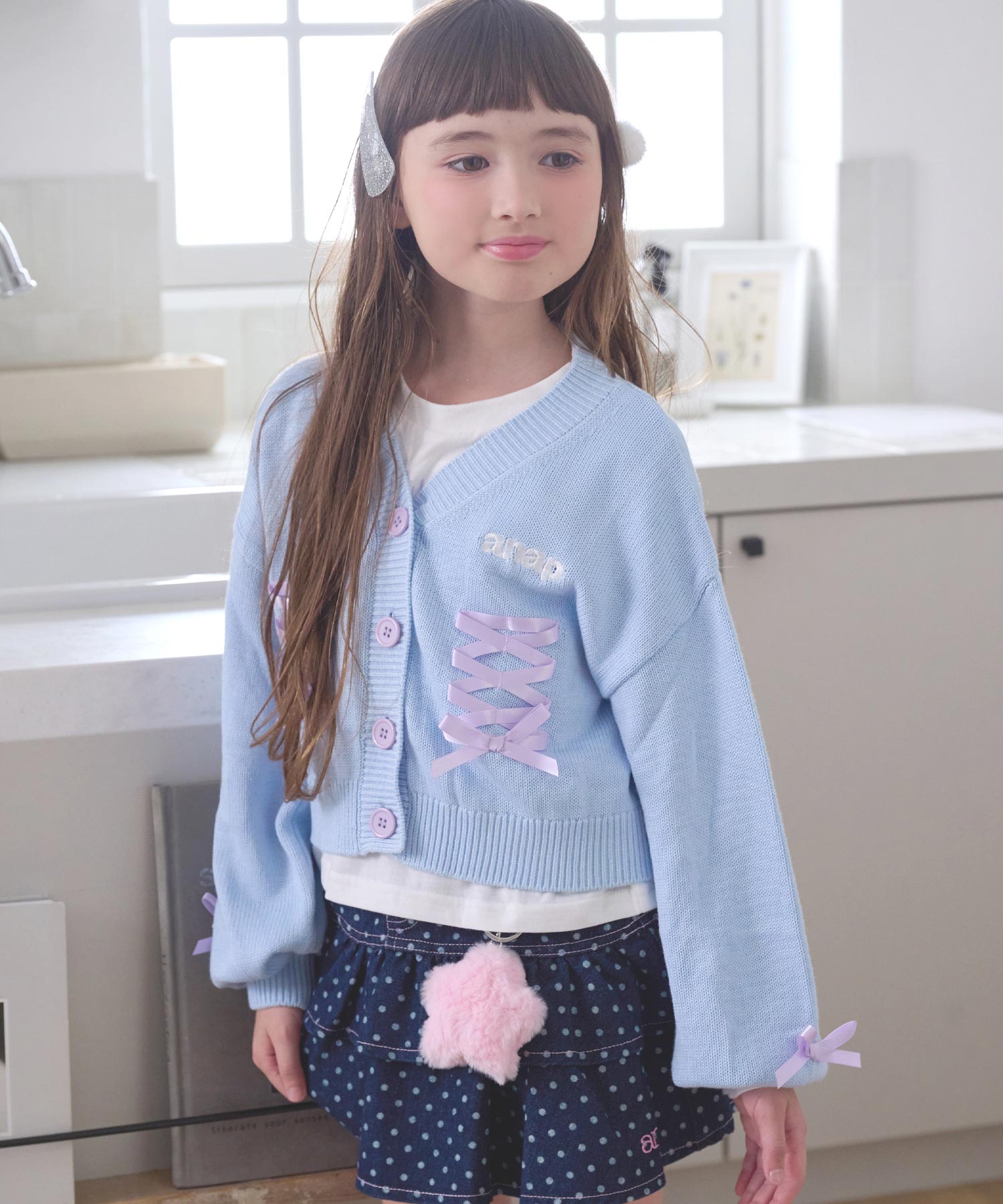 スピンドルニットカーデ × ロングTシャツ セット 428-3679 – ANAP