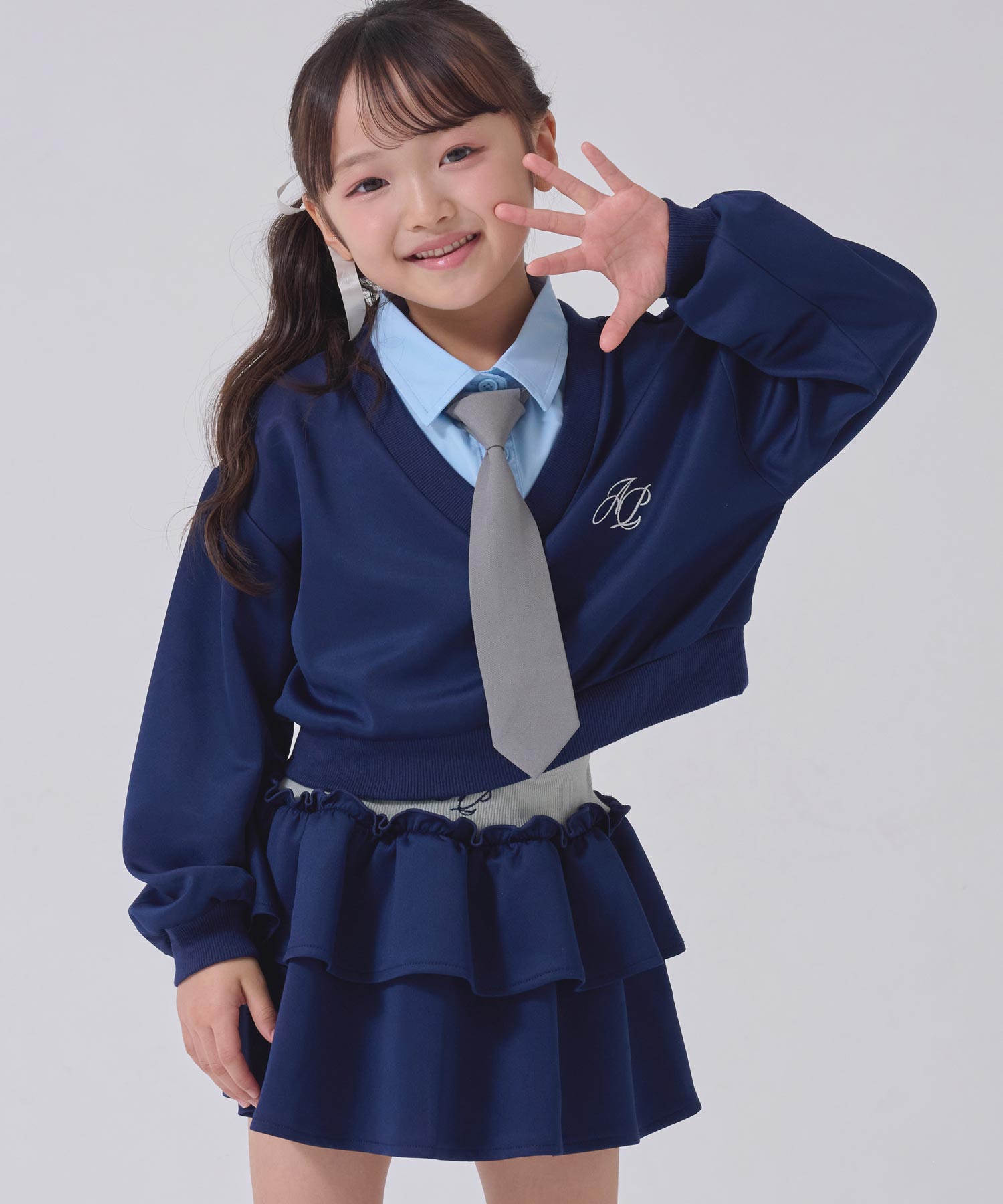 ANAYI サークルローププリント セットアップ 36 ネクタイ付きスクールガールセットアップ 428-3681 – ANAP オンライン
